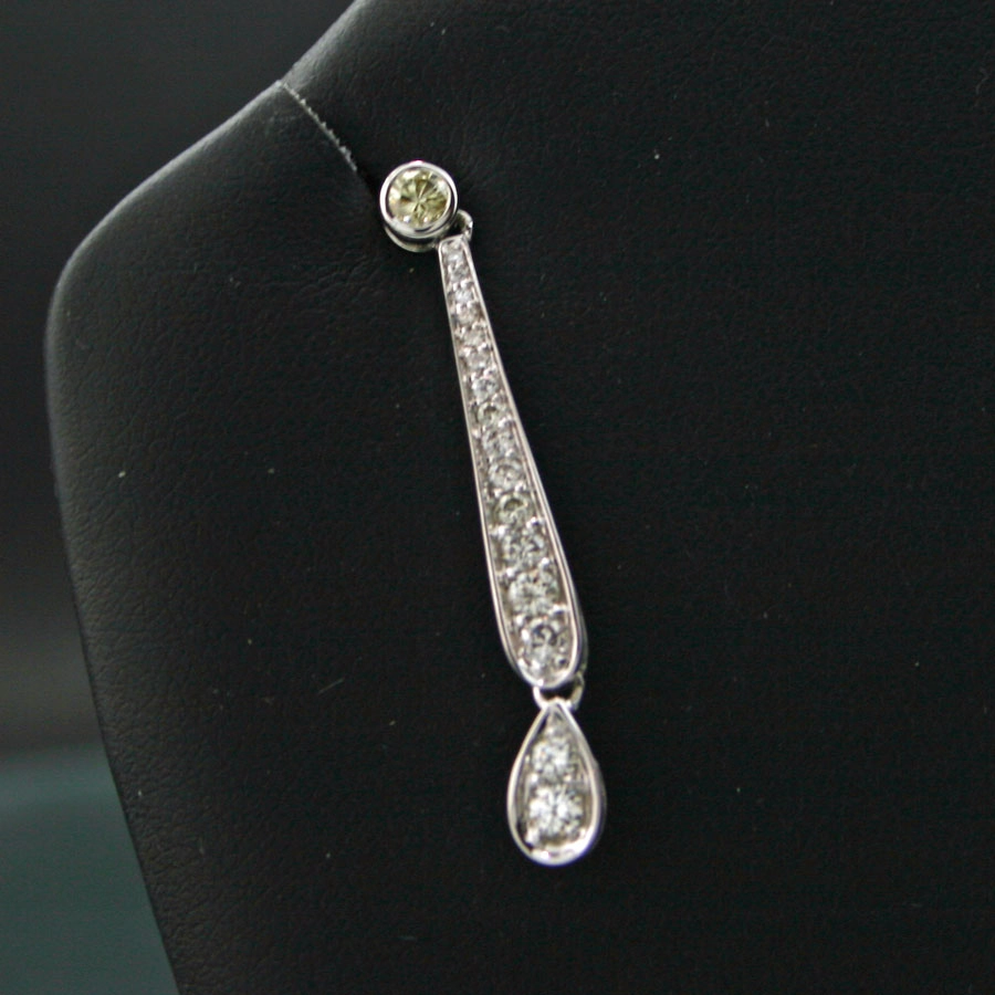 Ohrhänger-Empirestil-750er-Gold-1.03 ct Brillanten