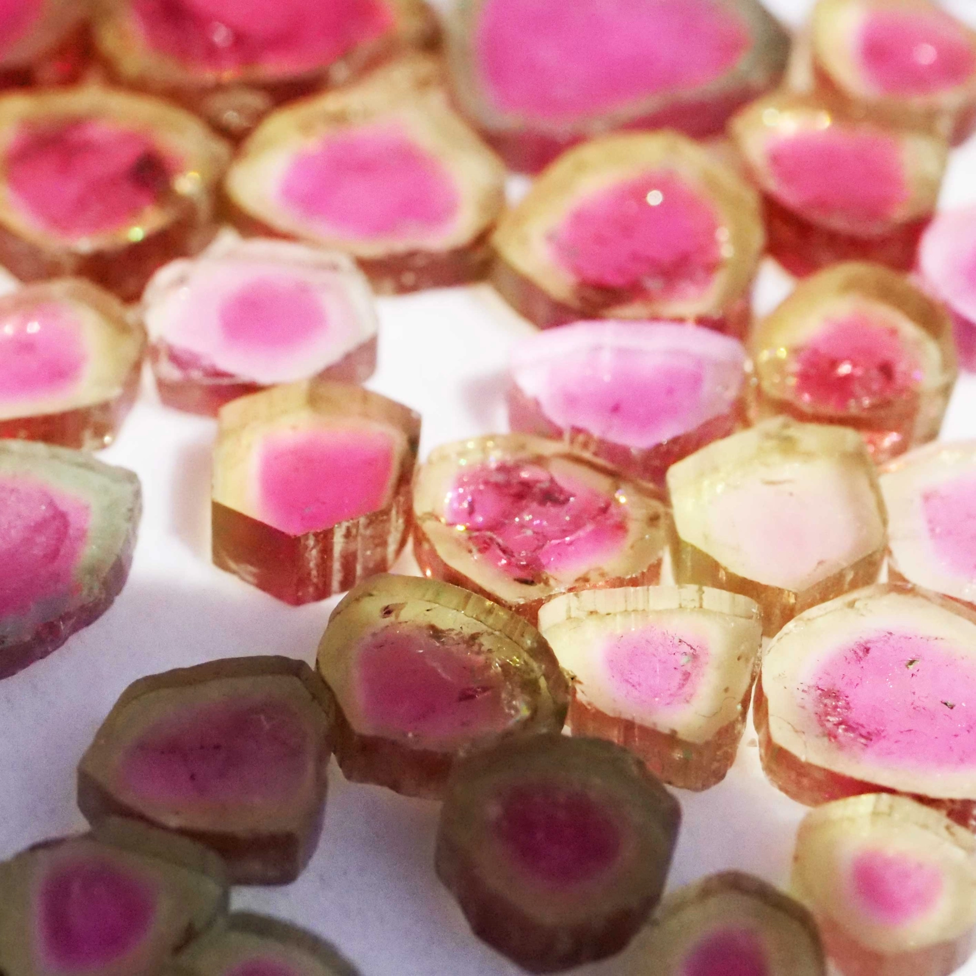 Watermelon Tourmaline slices from Afghanistan totally 6.50 ct AAA+