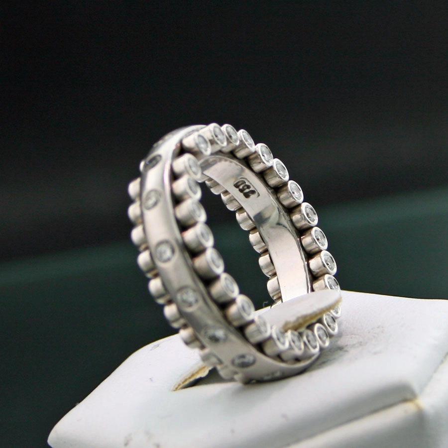 Drehbarer Memoire Ring-Vollschliffbrillanten-1.50 ct-750er-Gold