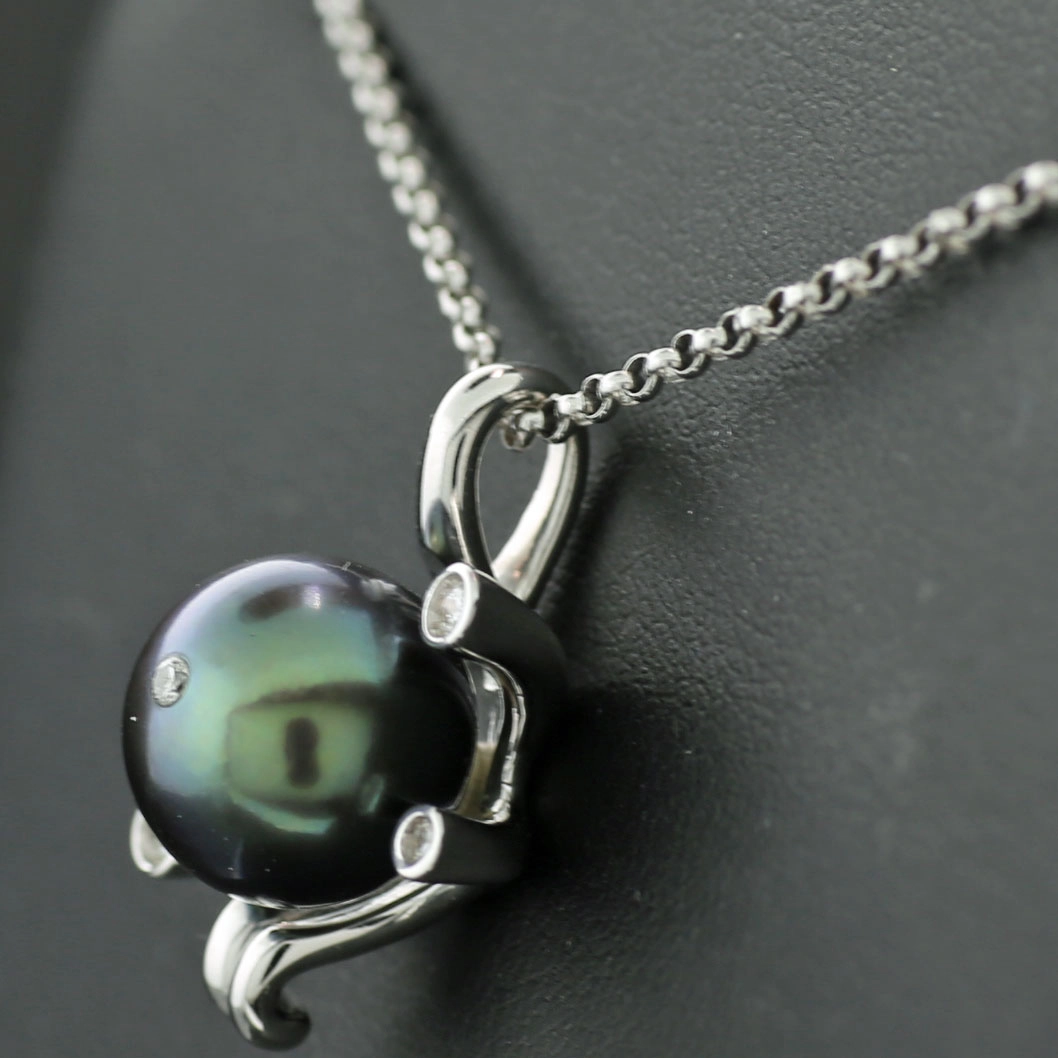 Tahiti Pearl Brilliant Pendant 750er White Gold
