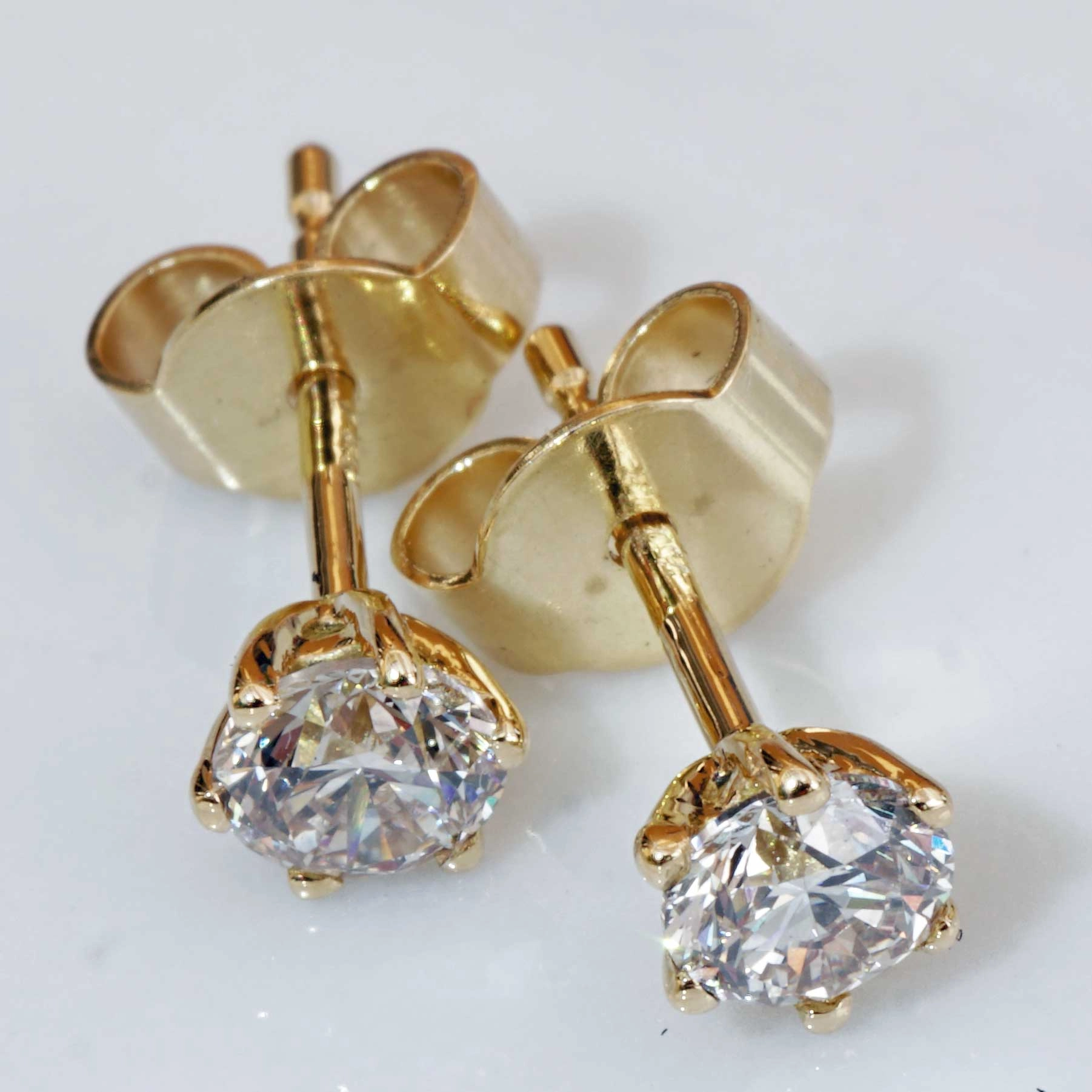 Brilliant Pendant Ring Earstuds 18 kt Yellowgold total 1.20 ct VS Silhouette Schmuck