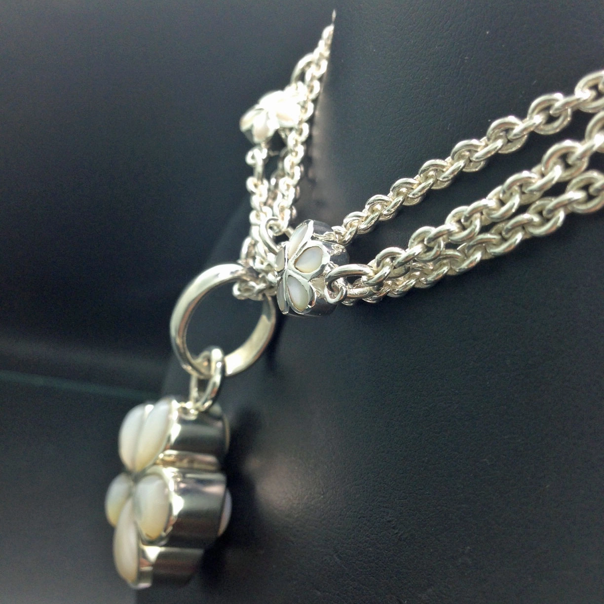 Chilango Anhänger Margeritte Perlmutt 925/-Silber neu mit orig. Etui