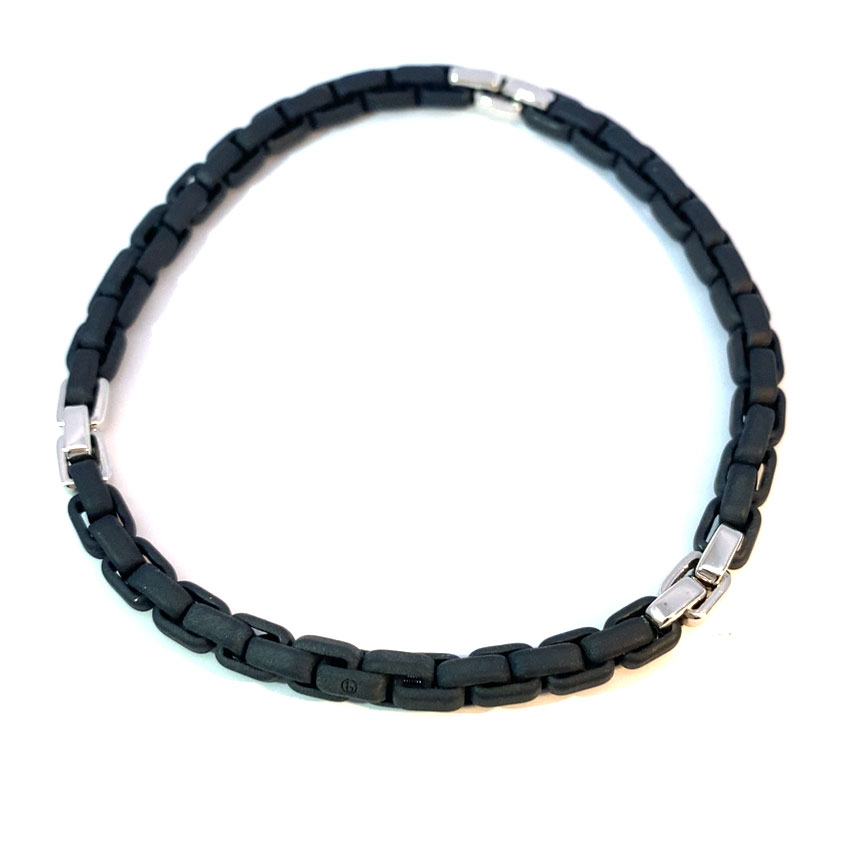 Unisex Bracelet Moove Titanium black matt 950 Platinum by Silhouette Schmuck Bentner