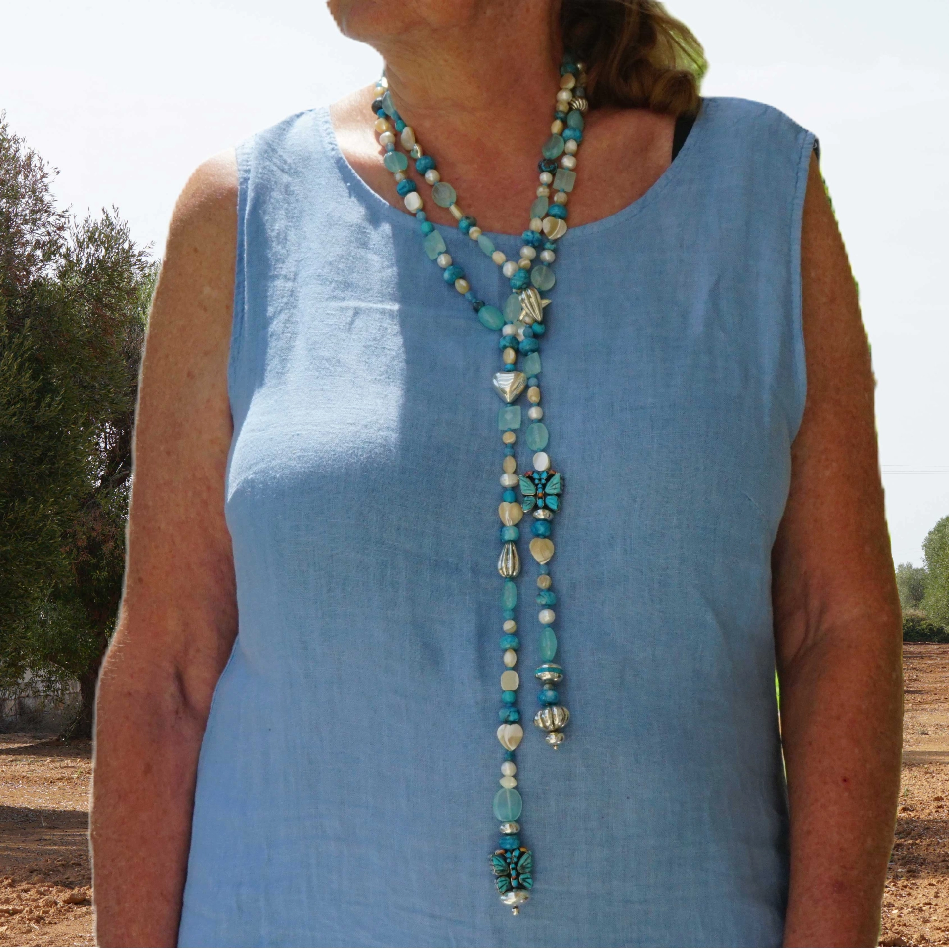 Chilango extra long Jewelry Necklace in 185 cm  Out of Nature Legends...couldn't be more beautiful