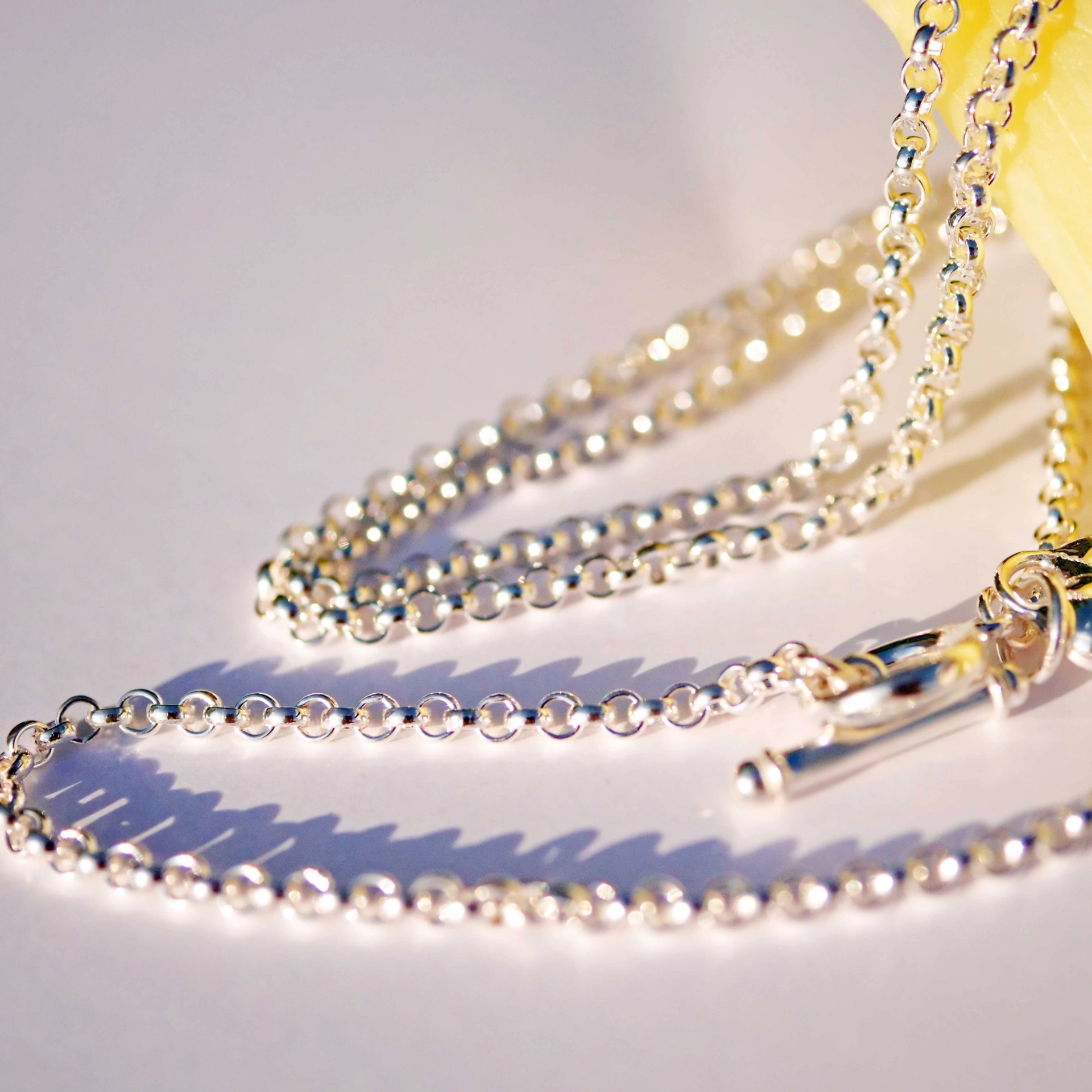 Chilango 3 mm Anchor Chain in 85 cm 925 silver...very trendy 
