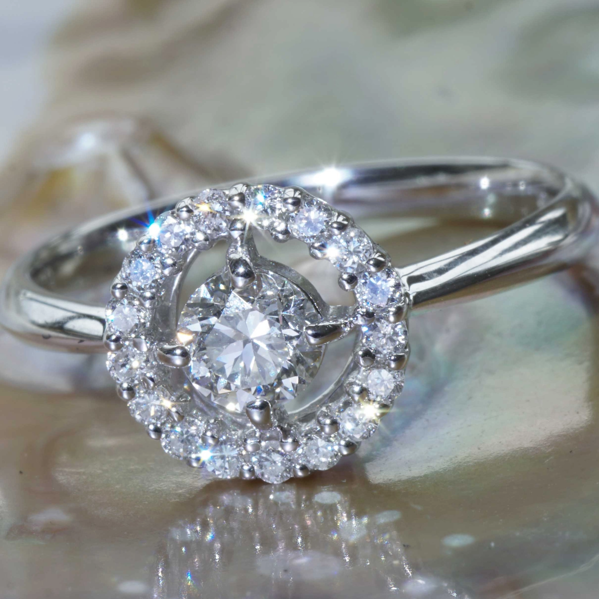 A third Carat Dream Ring...Brilliance and Grace...White Gold Jewelry