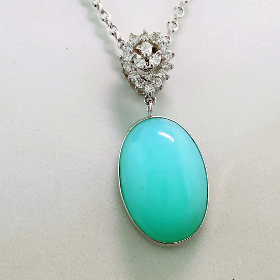 Seablue Achate Brilliant Necklace 18kt Whitegold