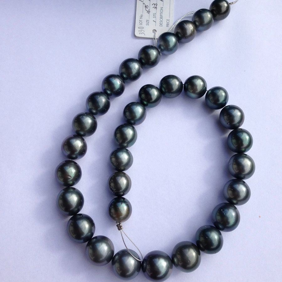 Tahiti-Zuchtperl-Strang-13,9x12 mm-antrazit-dunkel