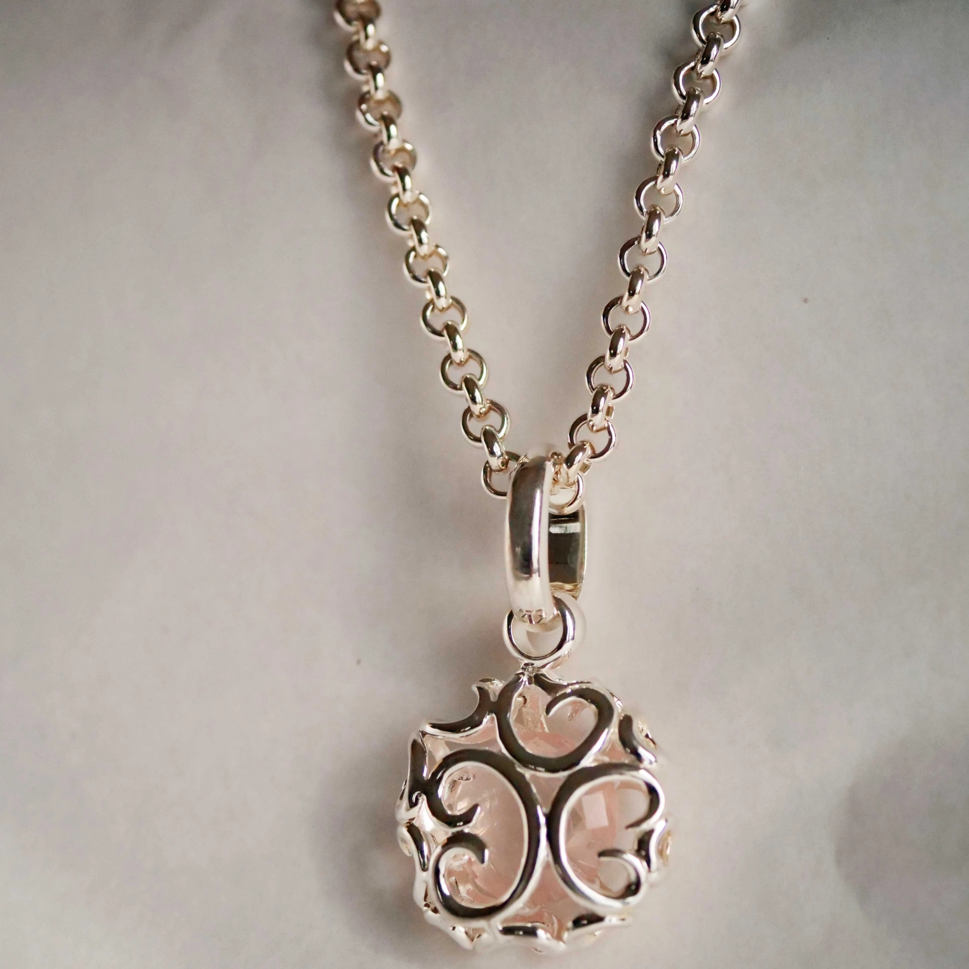 The best Silver Jewelery forever....Fairytale Calzedony Rosequartz Pendant