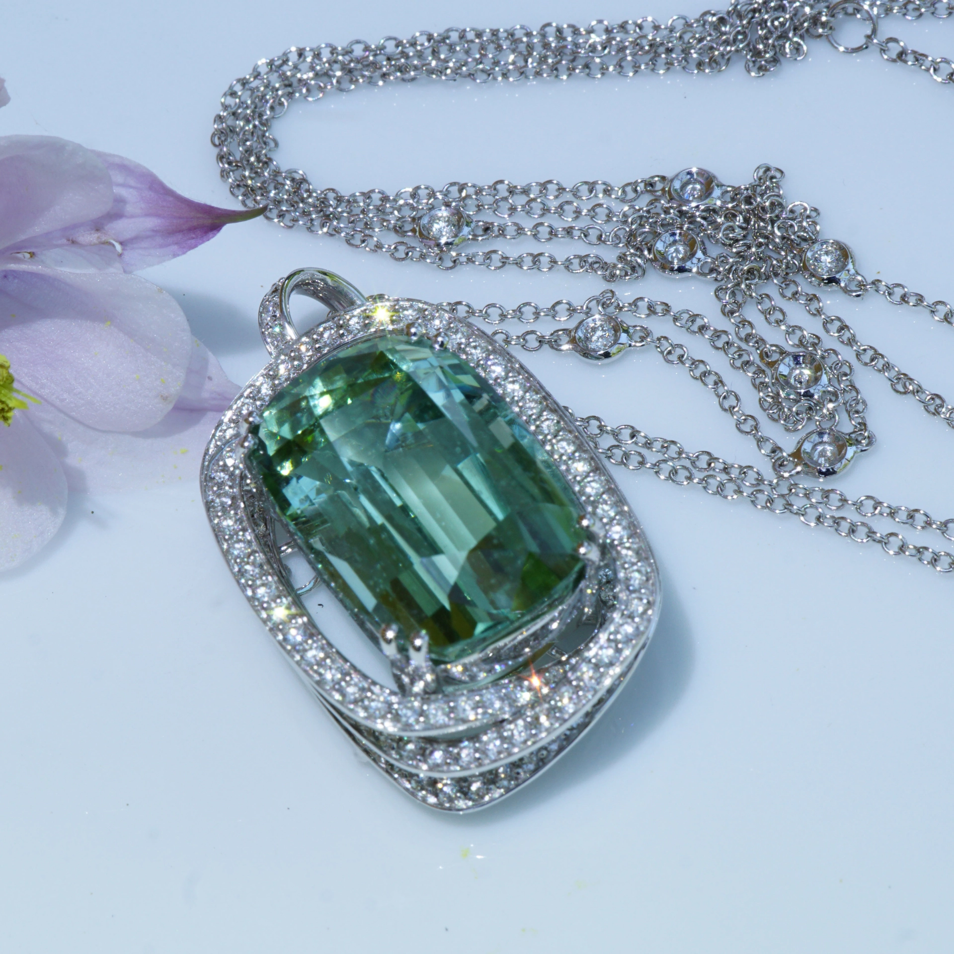 Tourmaline Seamfoam Green 21 ct Incredible Rare Mint Color 20 x 14 x 10 mm