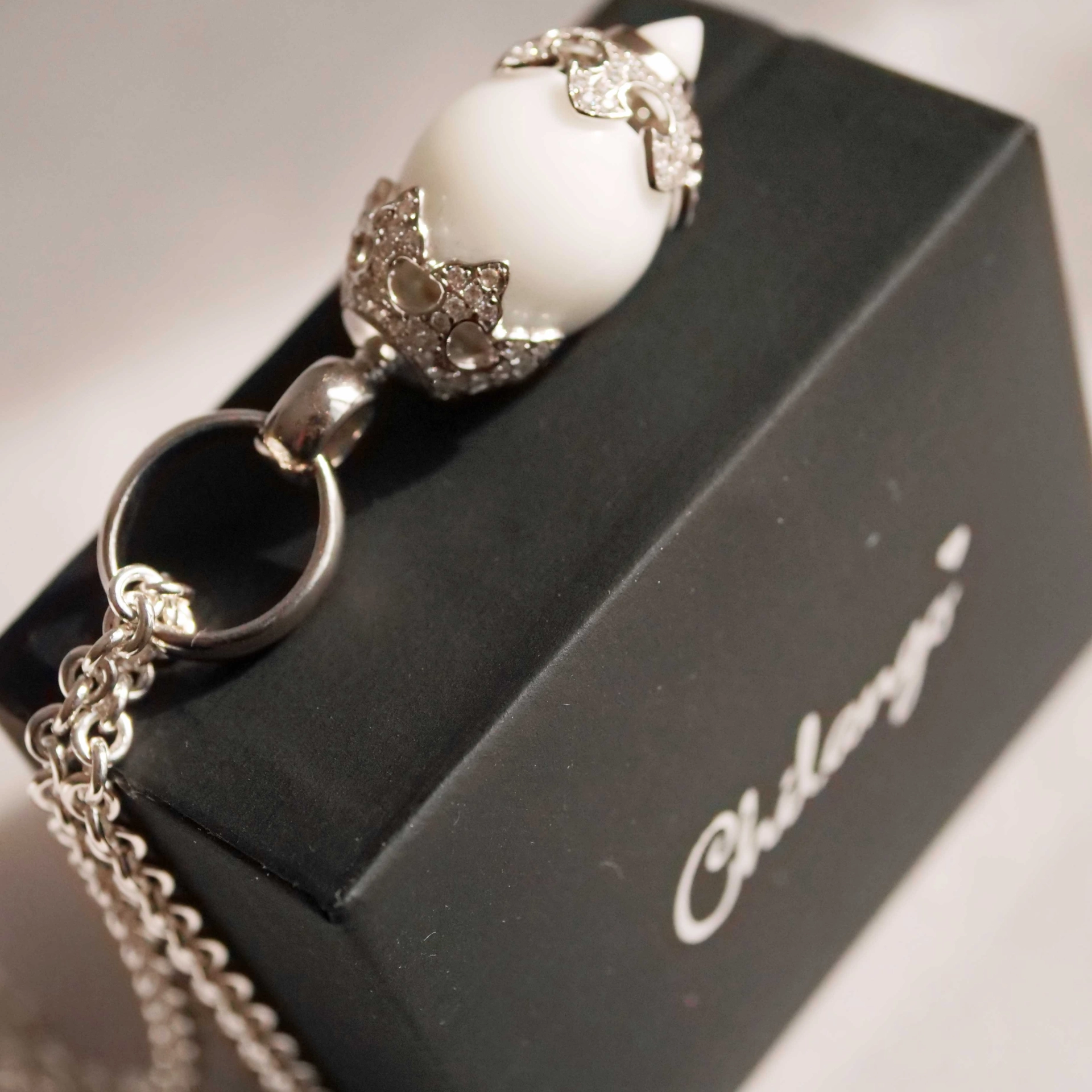 Chilango Pendant Crystal Light White Onyx Circonia 925 Silver