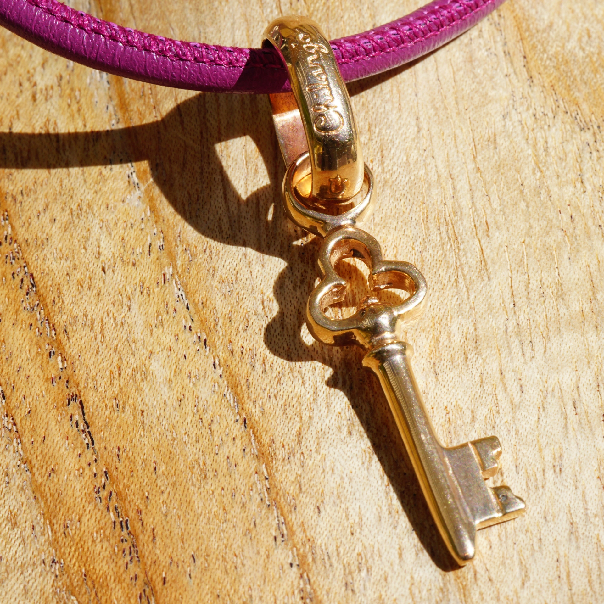 CHILANGO Anhänger Tresor Key Junior 925 Silber roseplated 57 x 11 mm original Etui