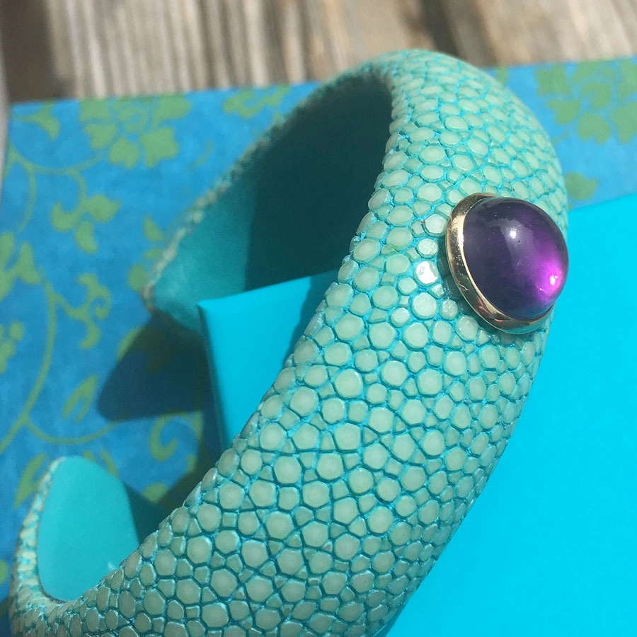 Stingray Bracelet with a beautiful Amethyst...Summer, Sun