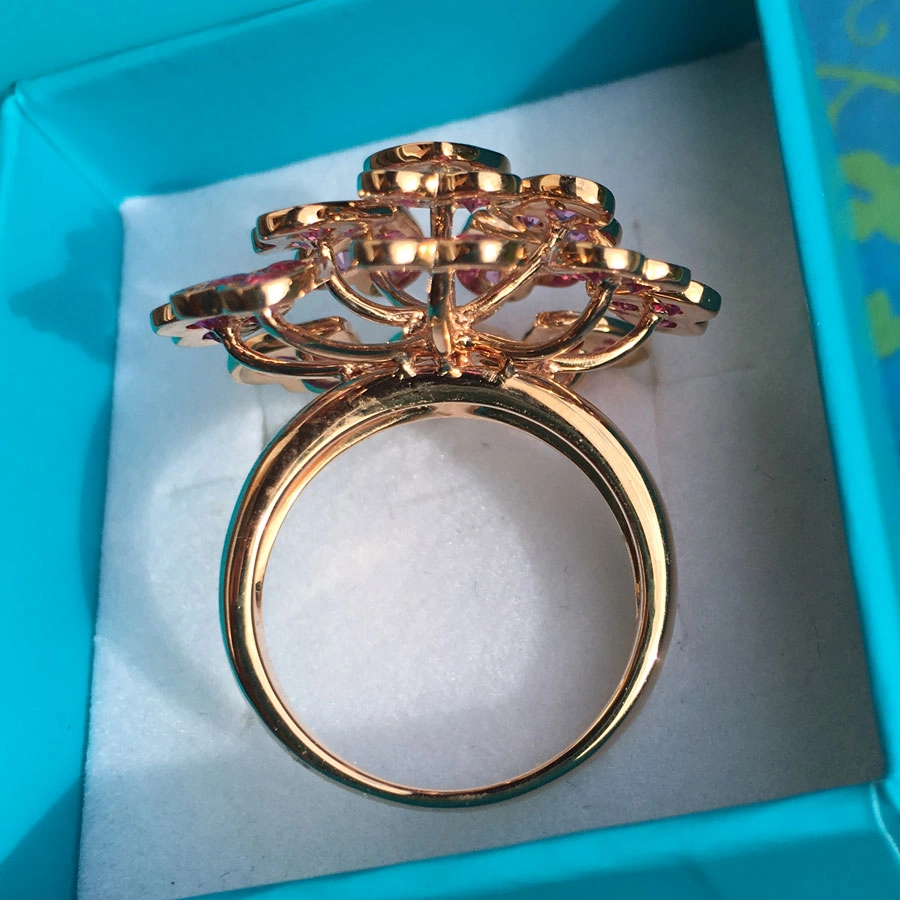 HEARTSHOWER Ring mit Rubinen,Turmalinen und Brillanten, 750er-Rosegold