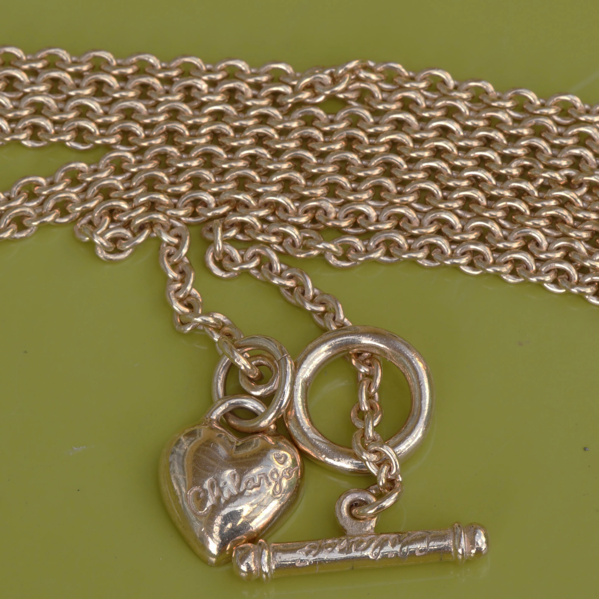 Chilango Jewelry Chain in 85 cm  fine Luxury 925 Silver 18 kt rose gold-plated
