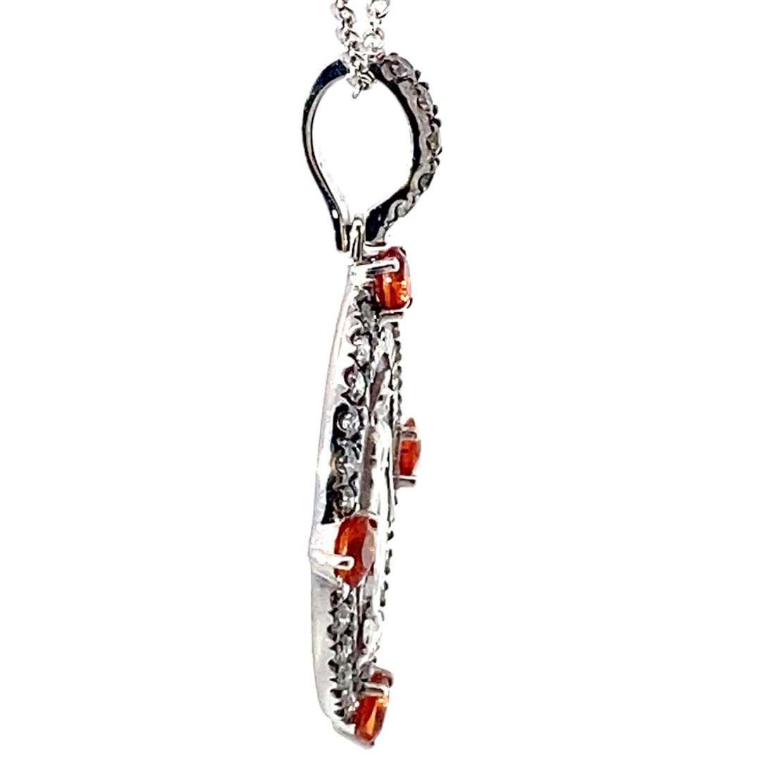 Very Chic Saphire Brilliant Madonna pendant made in Italy bright orange Color 33 x 20 mm