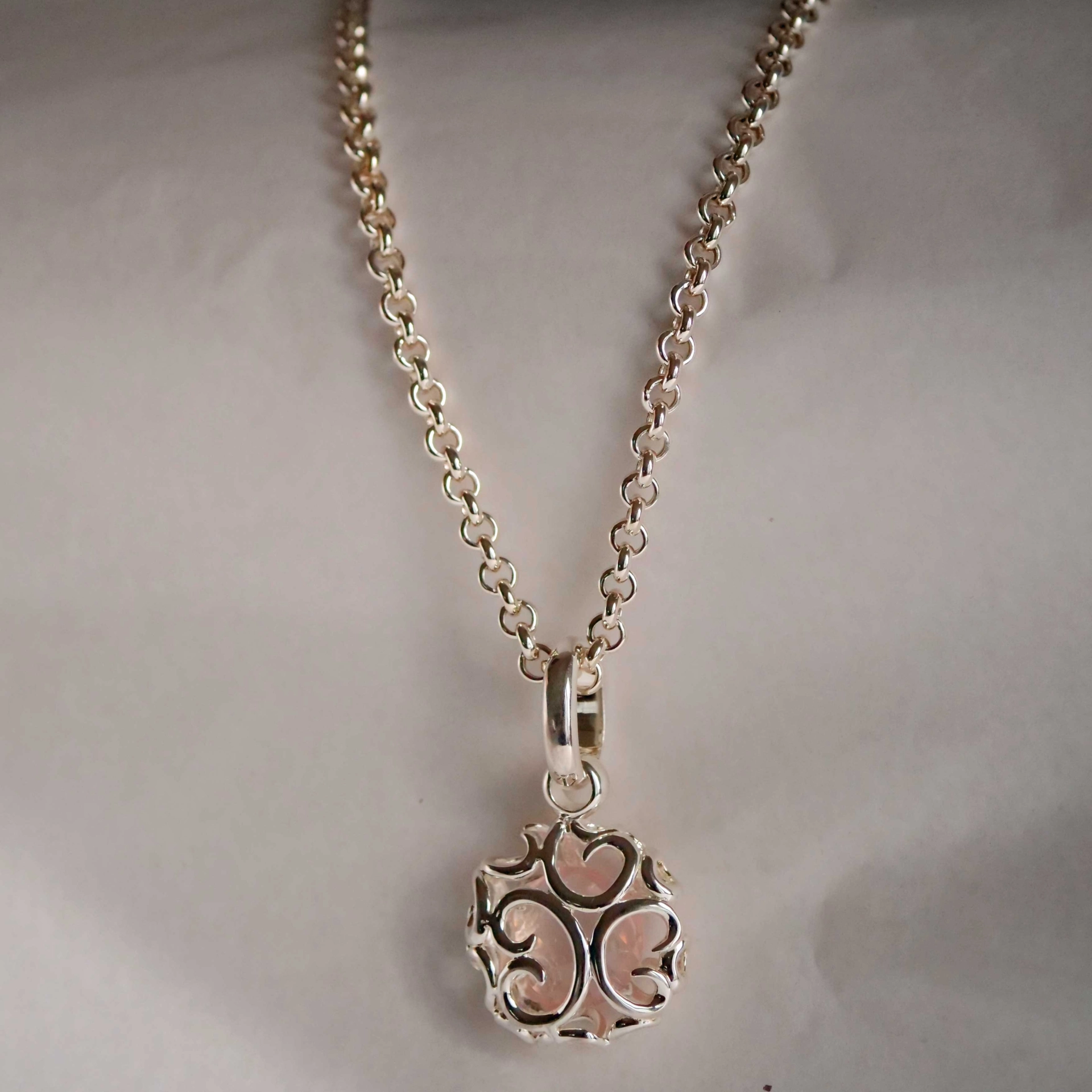 The best Silver Jewelery forever....Fairytale Calzedony Rosequartz Pendant