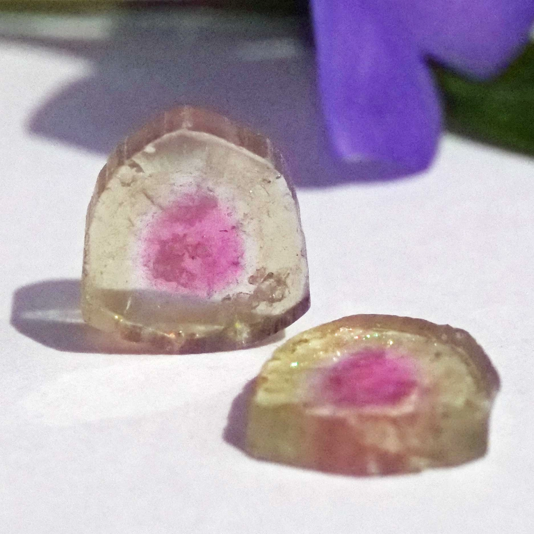 Watermelon Tourmaline slices from Afghanistan totally 3.25 ct AAA+