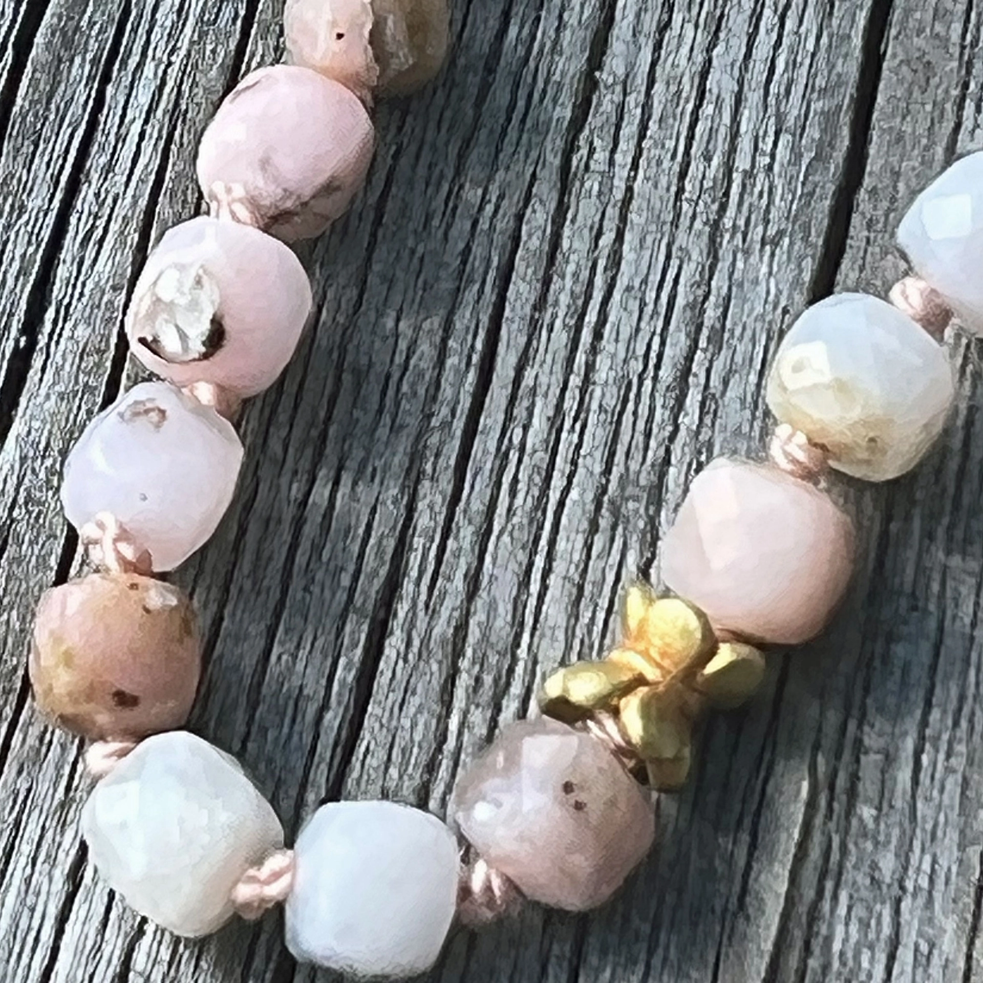 Andenopal Bracelet..900er Finegold ...so pretty