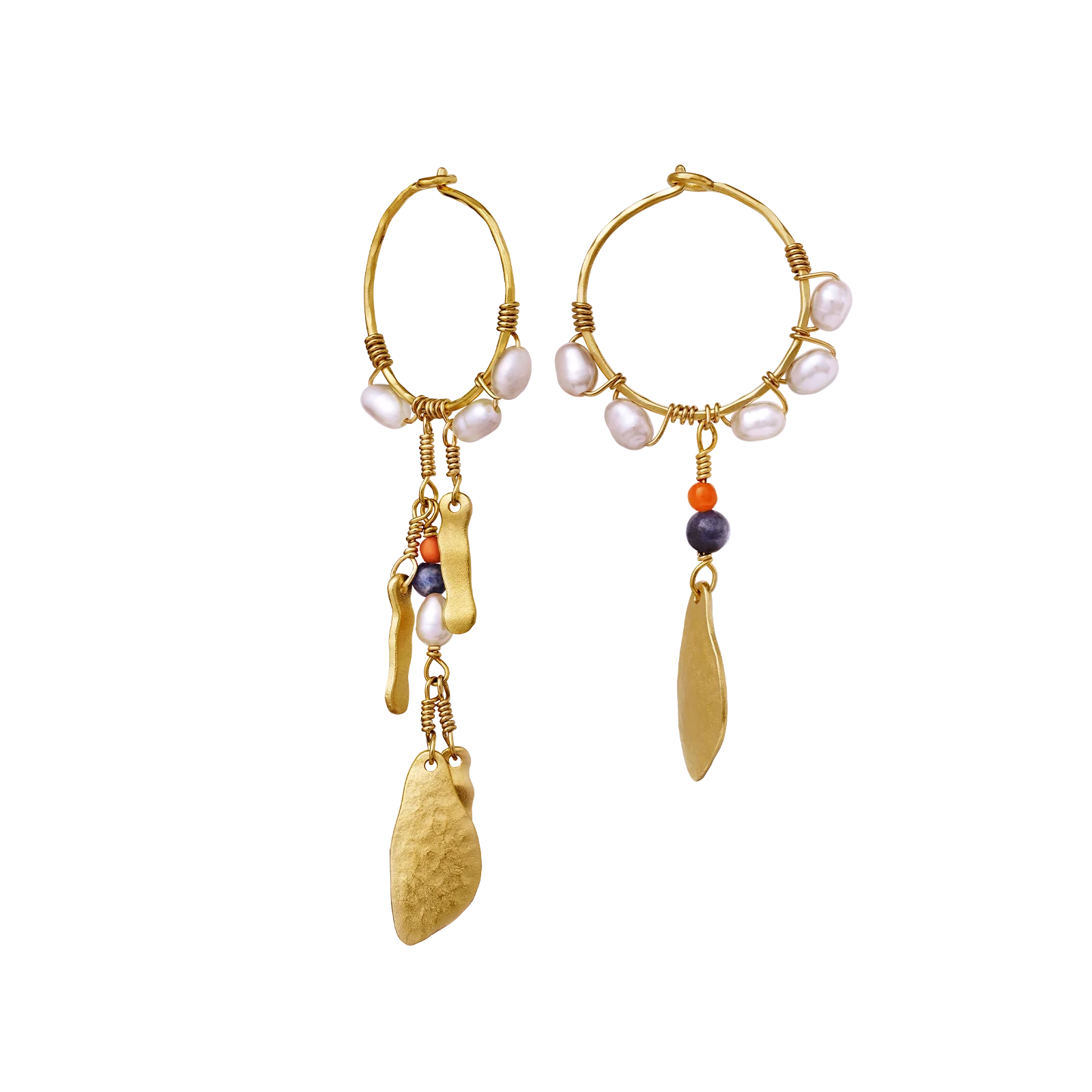 Earrings Lotta Design from Mannesten 925 Silver 18kt plated..a small piece of Art