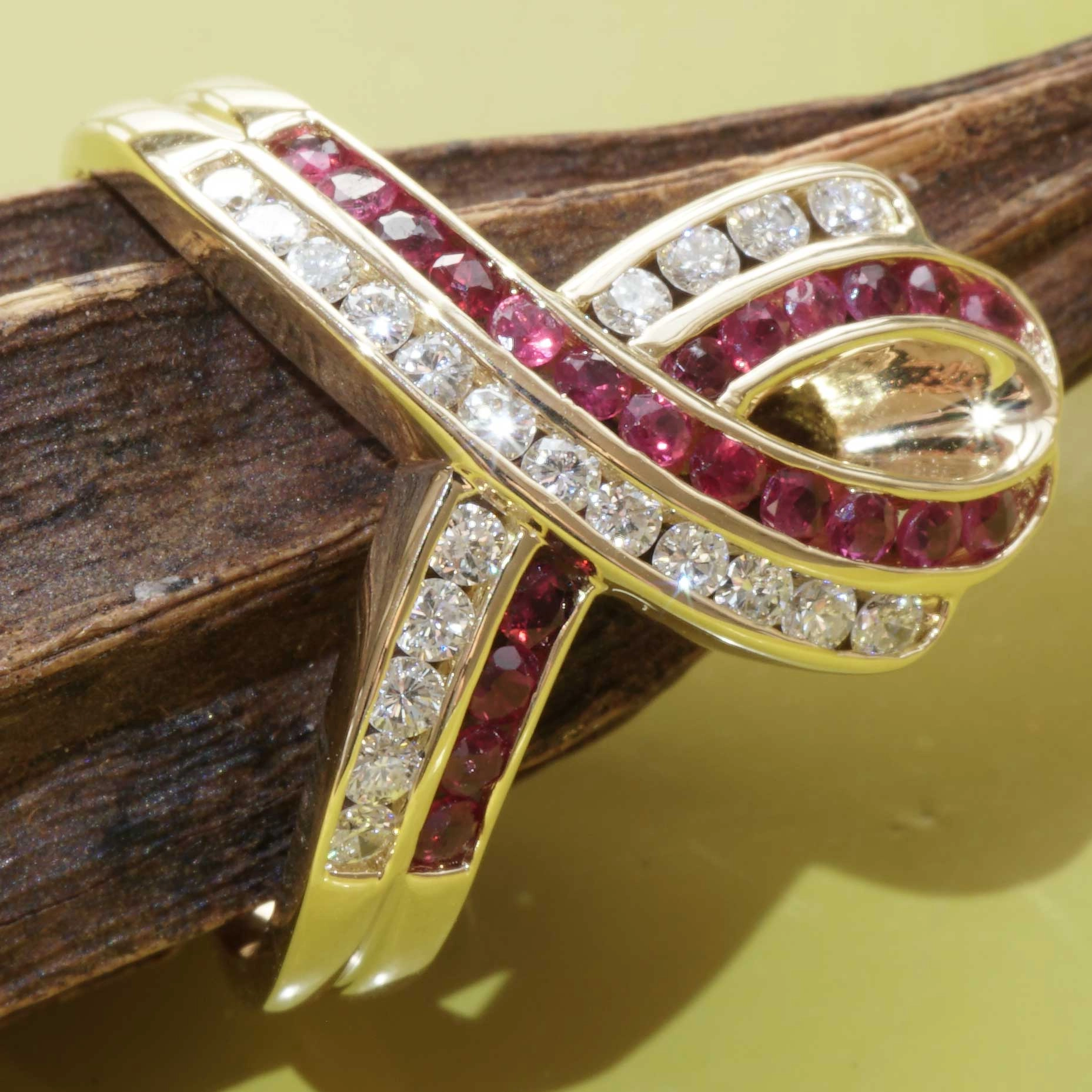 Rubin-Brillant-Ring-750er-Gelbgold-0-50-ct-0-38-ct-mit-Schwung-ins-Leben-SON03165 Ruby Brilliant Ring 18 kt Yellow Gold 0.50 ct 0.38 ct...with momentum into Life