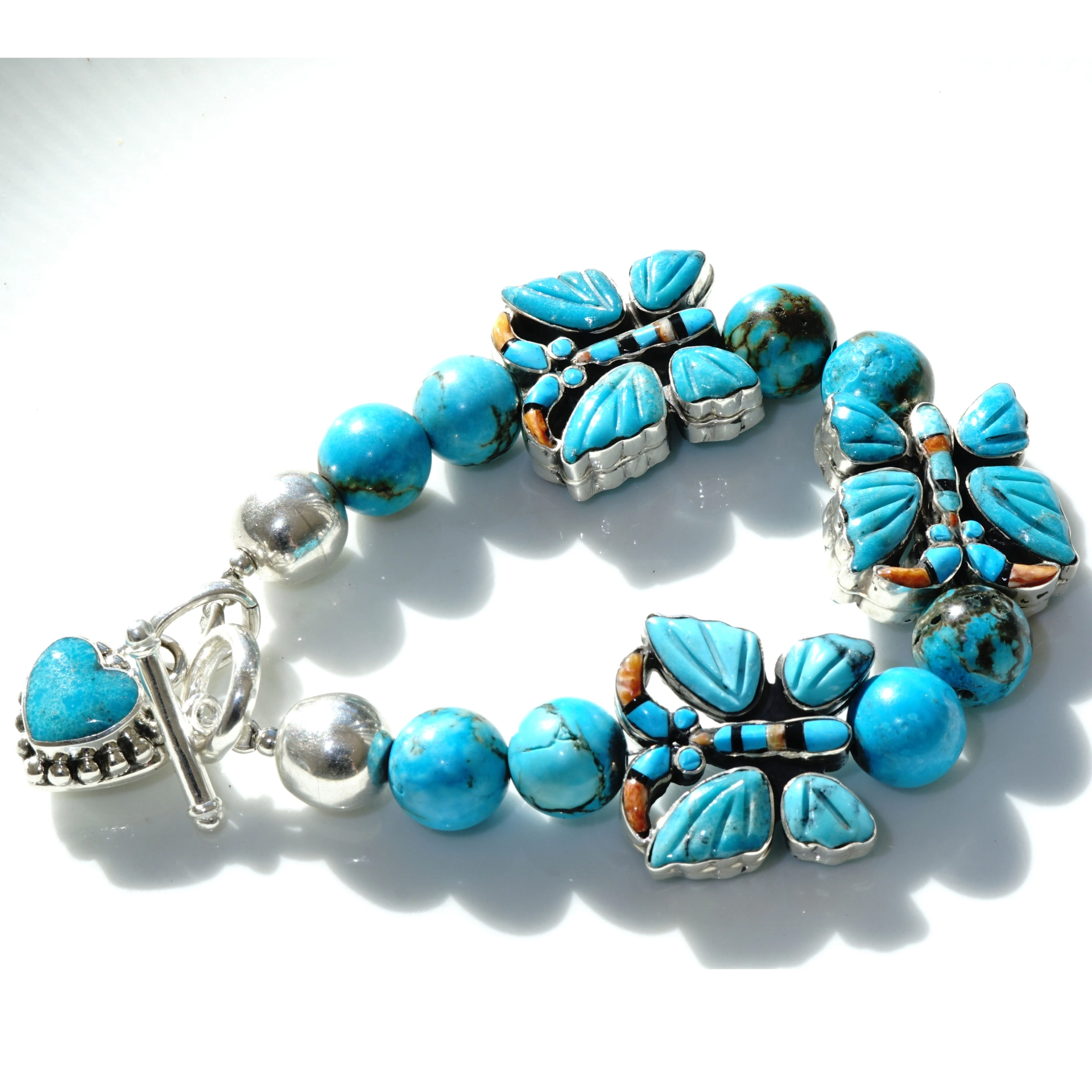 Chilango Bracelet..Papillion...Butterfly Mosaic with Turquise and Jasper...so cute