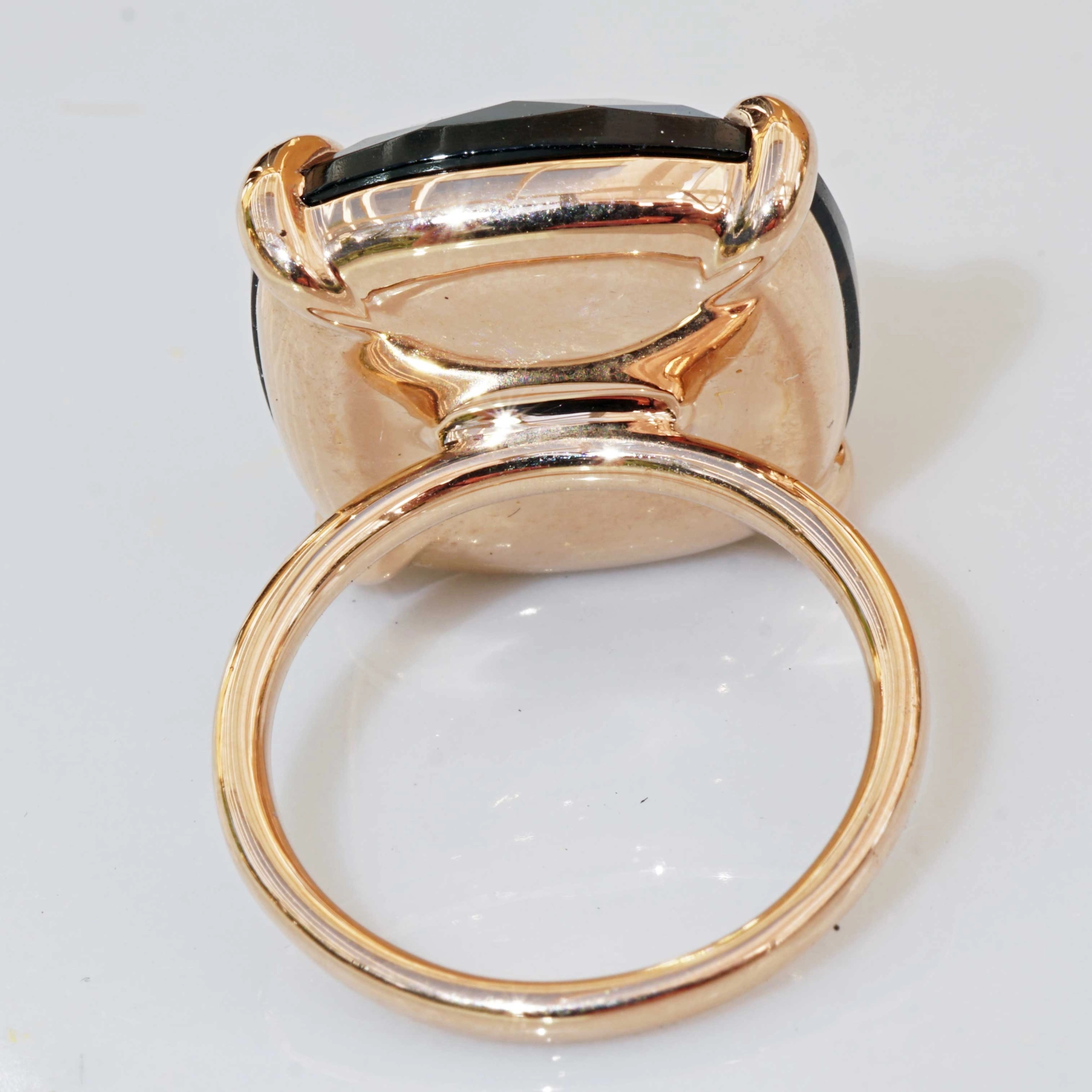 Smoky Quartz Ring XXL Seize 18x18 mm 18kt Rosegold..perfect Combination Ring