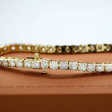 Brillant-Armband, 6.0 carat, 585er-Gold,