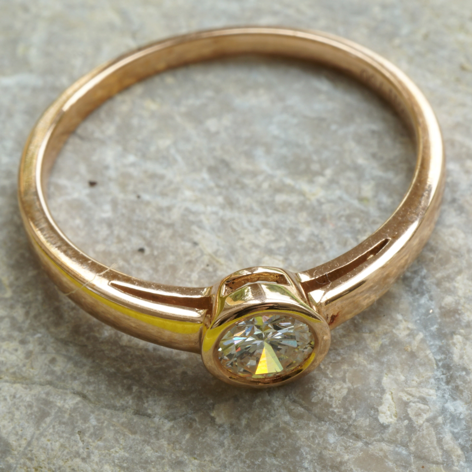 Solitär Diamond Ring 18 kt Yellowgold 0.20 ct TW VS