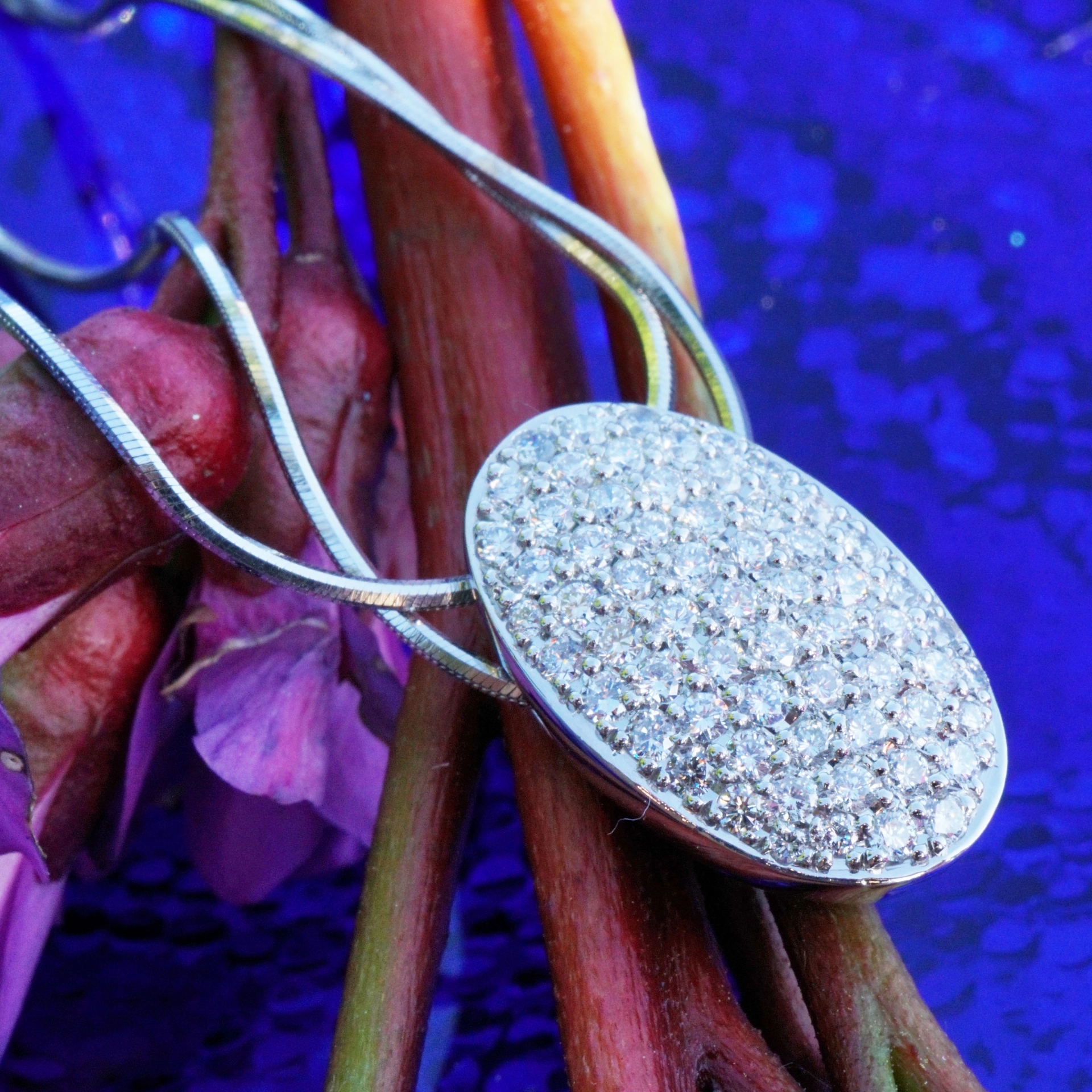 Collier BRILLANT 0.90 ct TW/VS 900er LUXUSVARIANTE PLATIN 15,6 Gramm