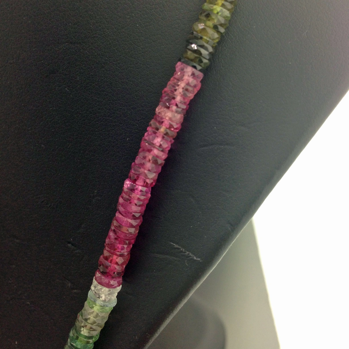 Tourmaline Necklace 585/14 kt Yellow gold ... the famous variety of Colors