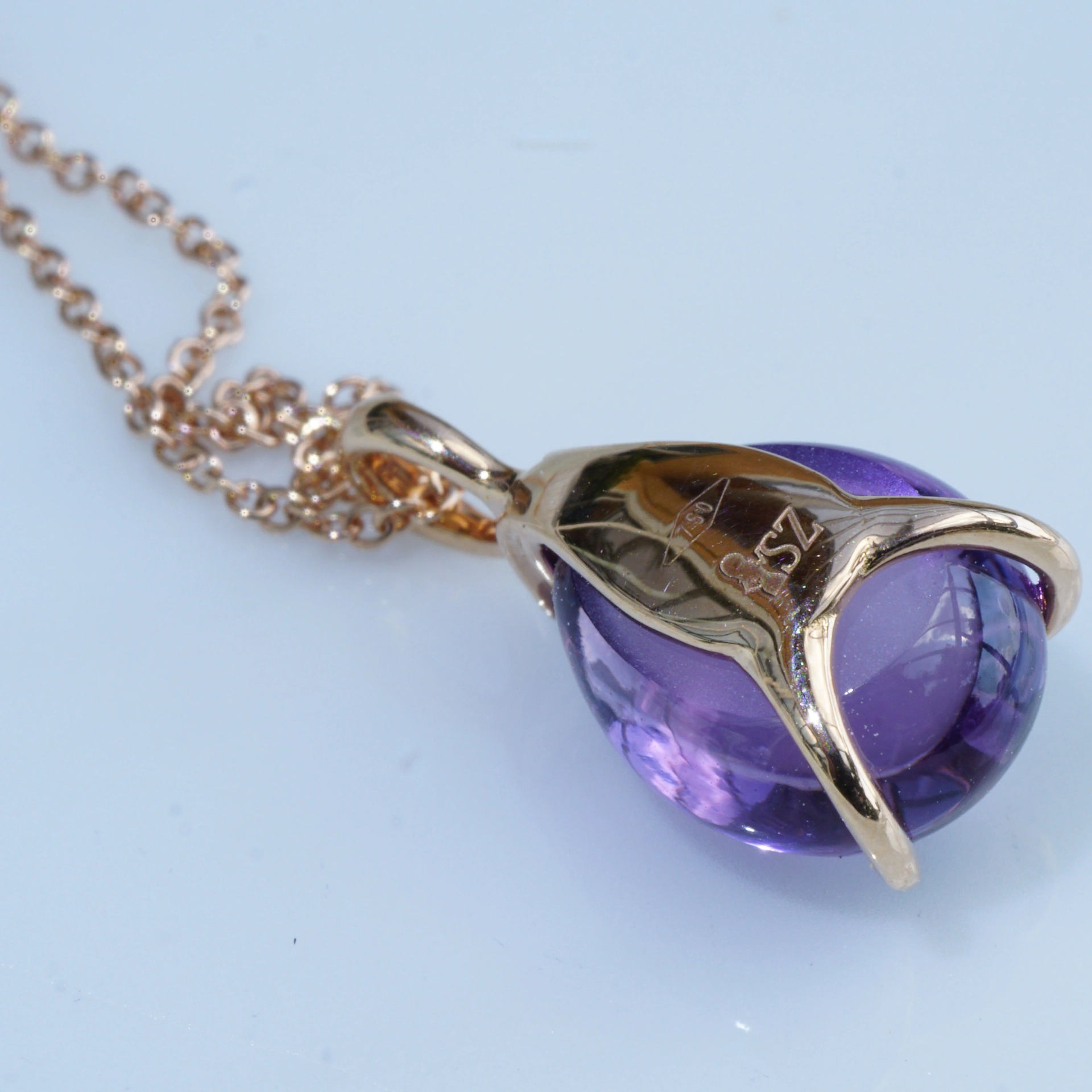 Drop Pendant...soo sweet...with amethyst and tsavorithe...made in Italy