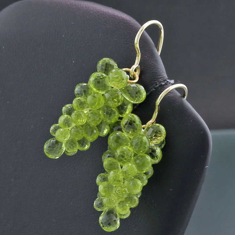 Peridot Ohrhänger 585er Gelbgold