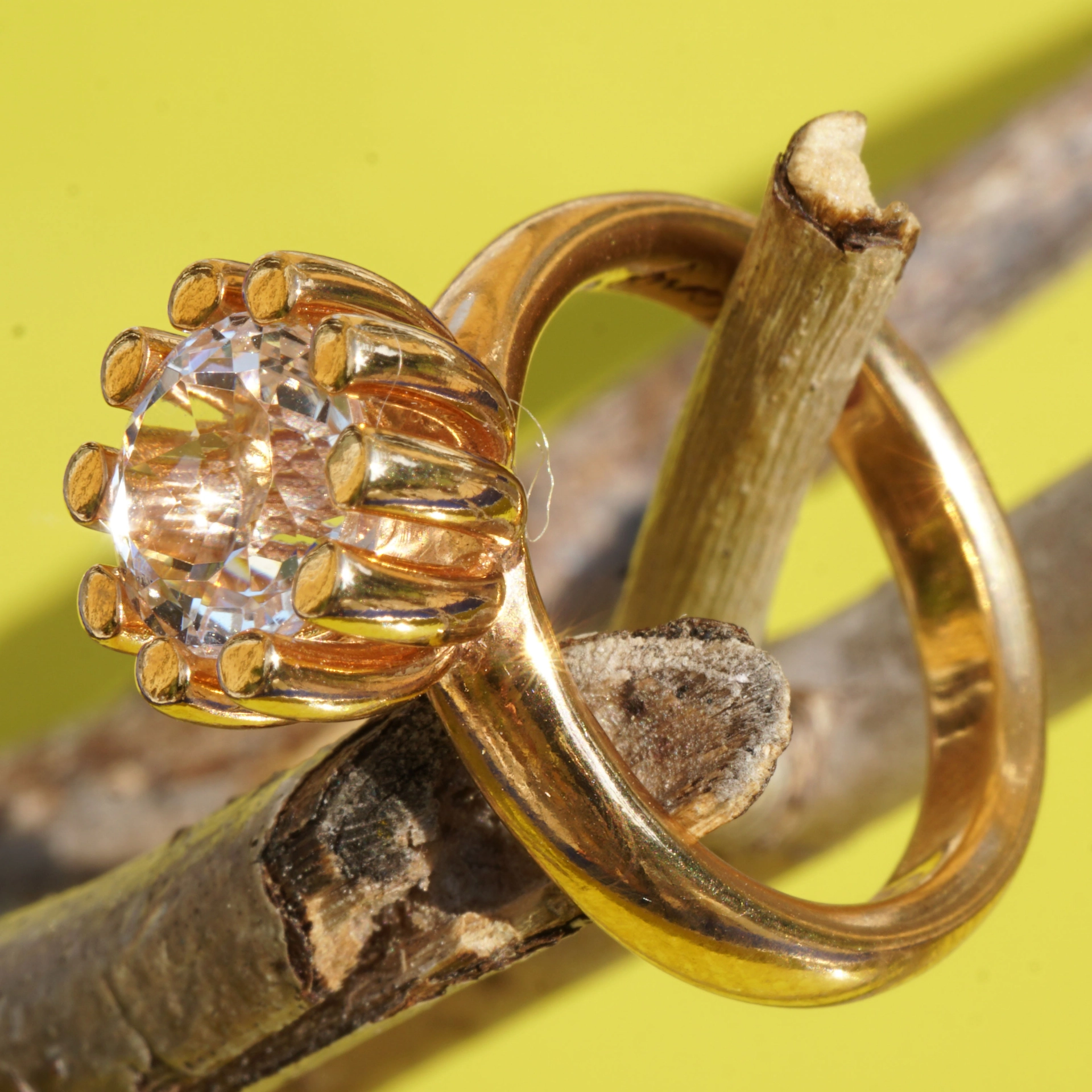 CHILANGO RING Grand Palais rock crystal 925 silver rose gold-plated new with original solid case