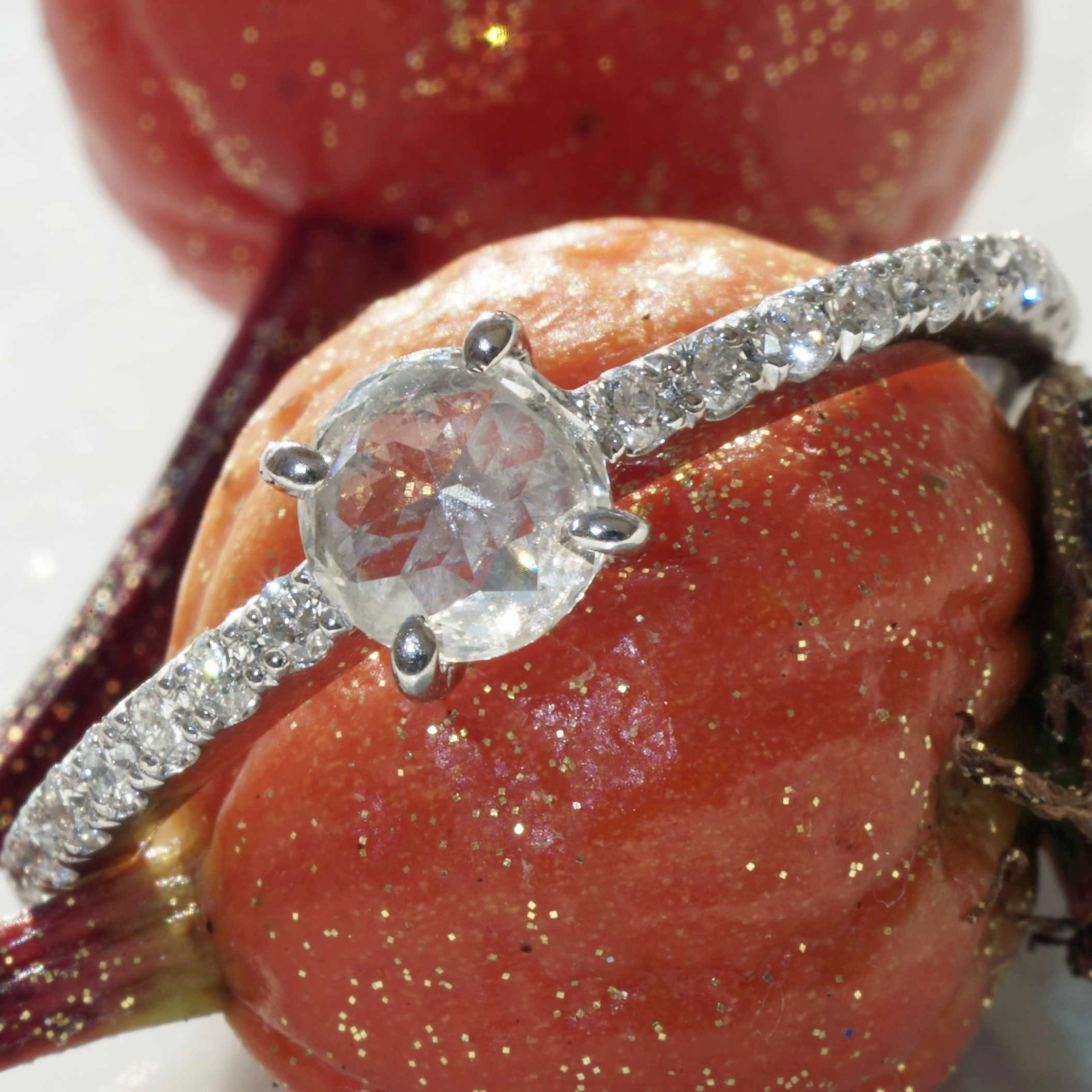 Diamond Ring 750 Whitegold 0.29 0.20 ct Understatement Ring 
