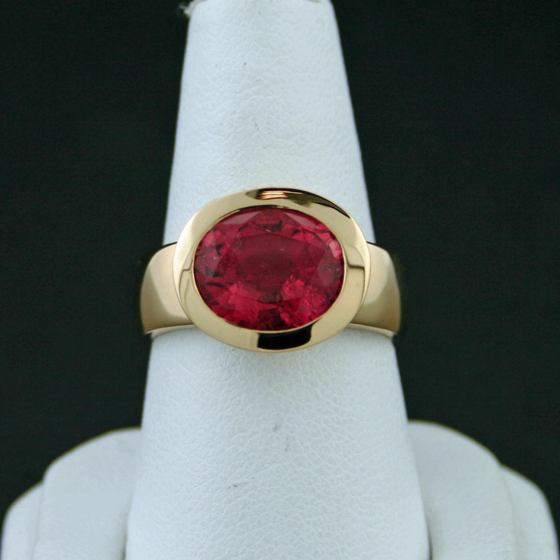 Rosa-Turmalin-Ring, 585/-Rosegold