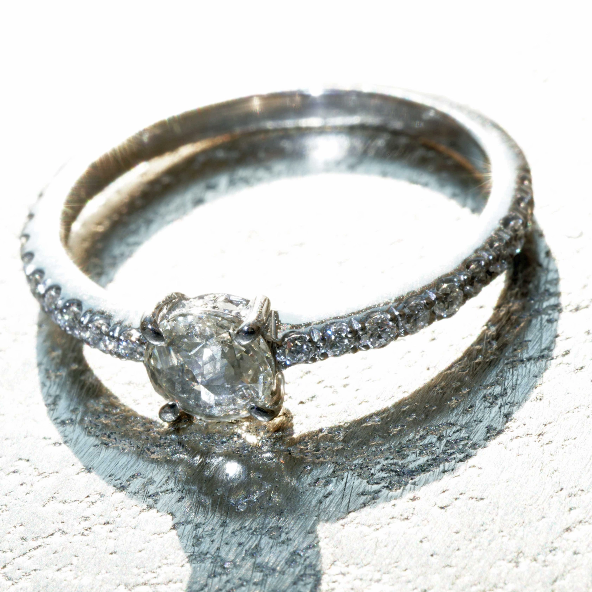 Diamond Ring 750 Whitegold 0.29 0.20 ct Understatement Ring 