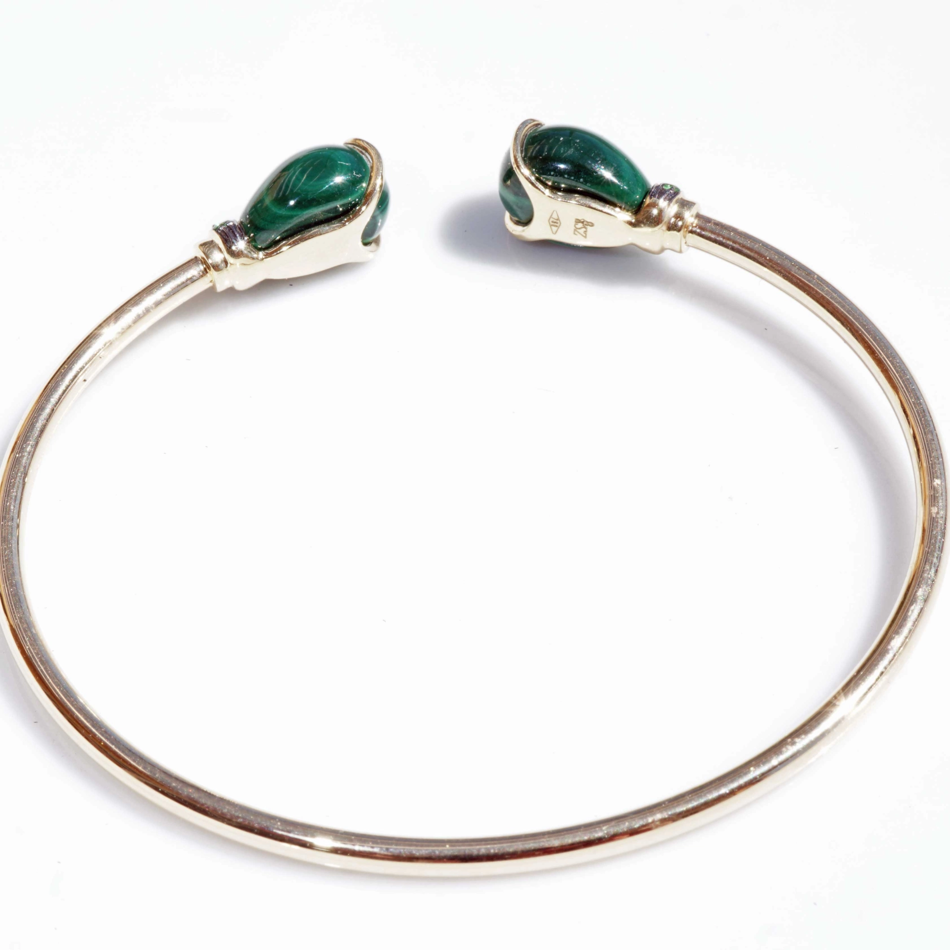 Malachite Tsavorithe Bracelet 18 kt Yellowgold 7 ct ...very nice and elegant!