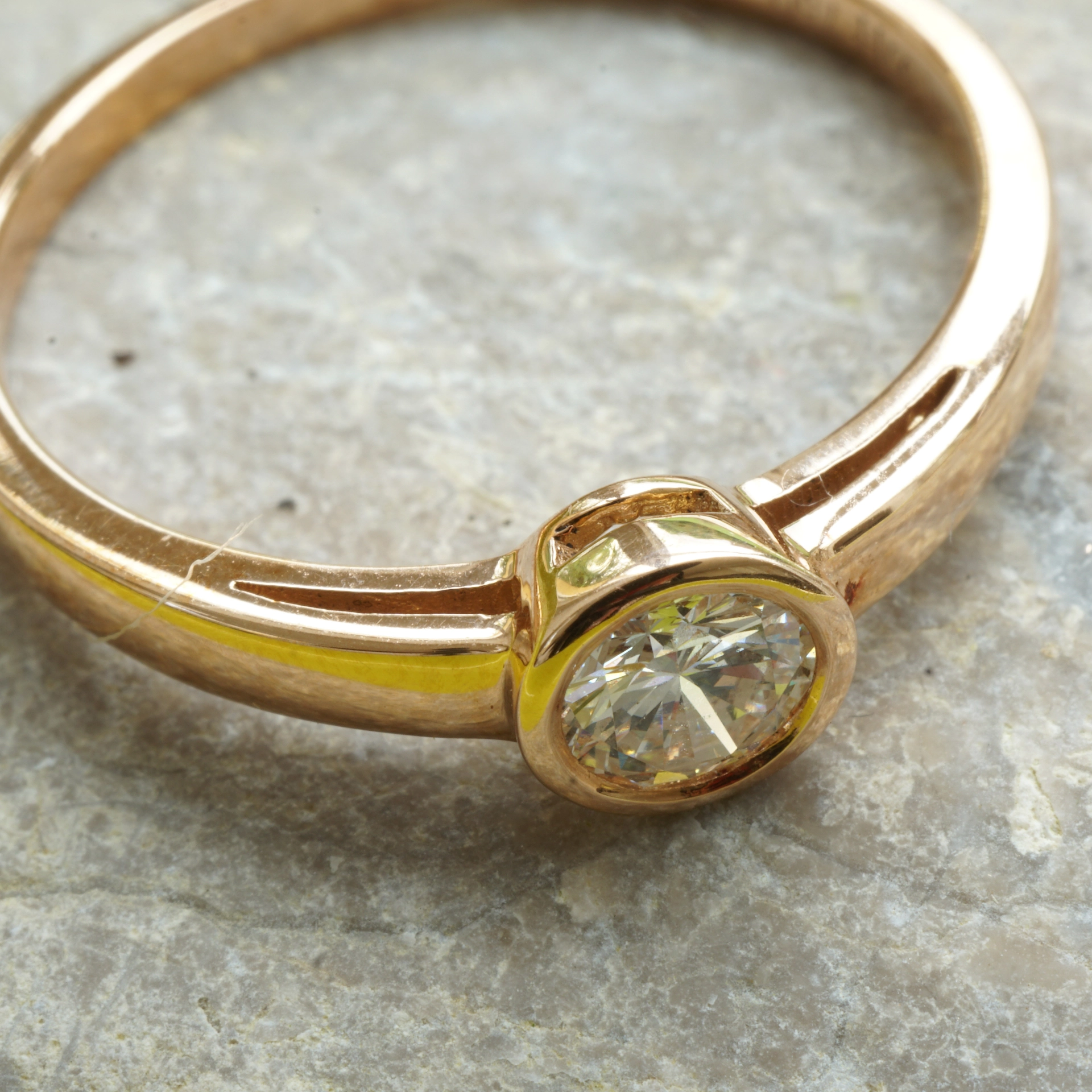 Solitär Diamond Ring 18 kt Yellowgold 0.20 ct TW VS
