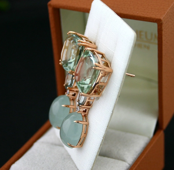 Aquamarin-Ohrhänger, 750/-RG., ehem. Juwelierpreis 3.890.-Euro