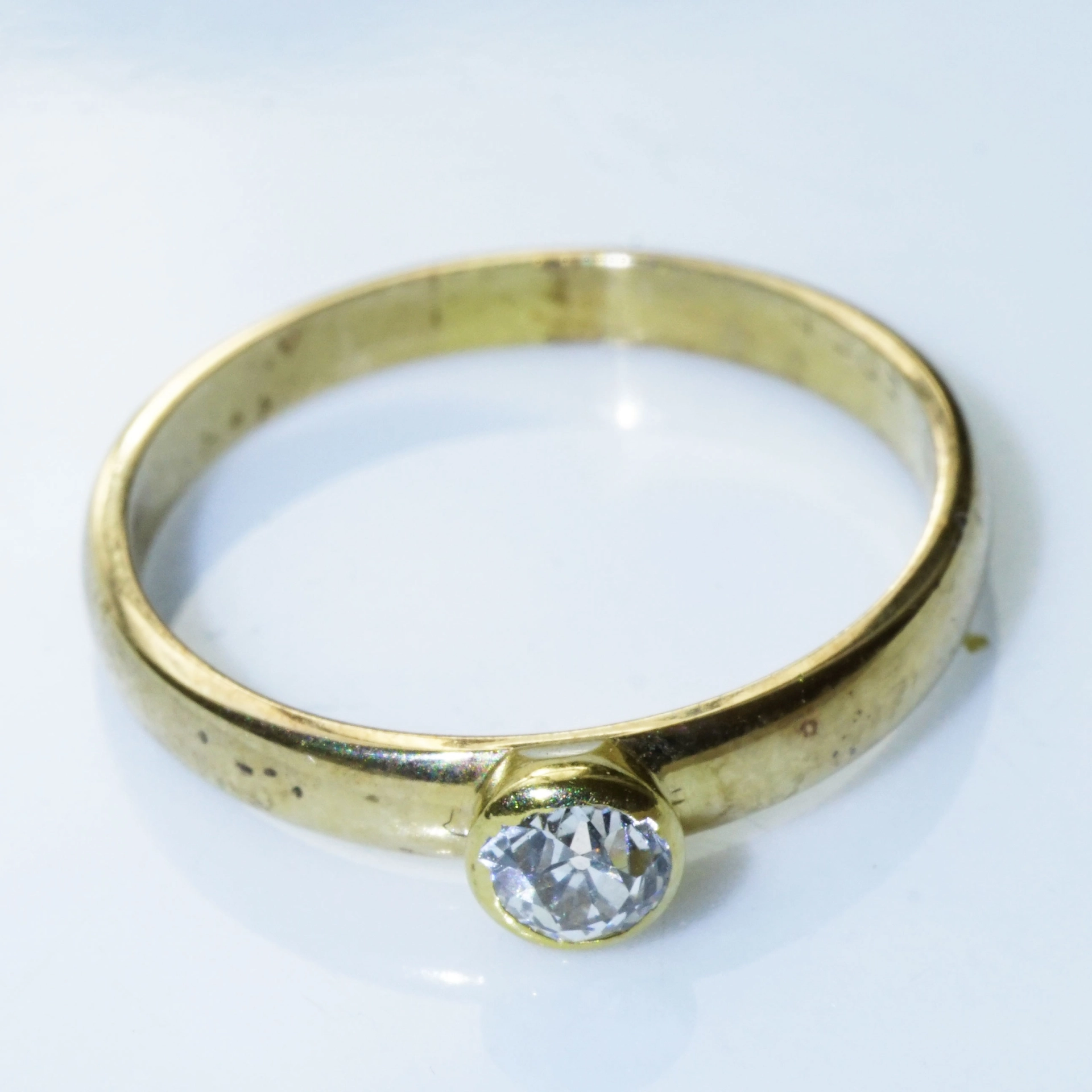 Oldcut Diamondl Ring 14 kt Gold...new Model