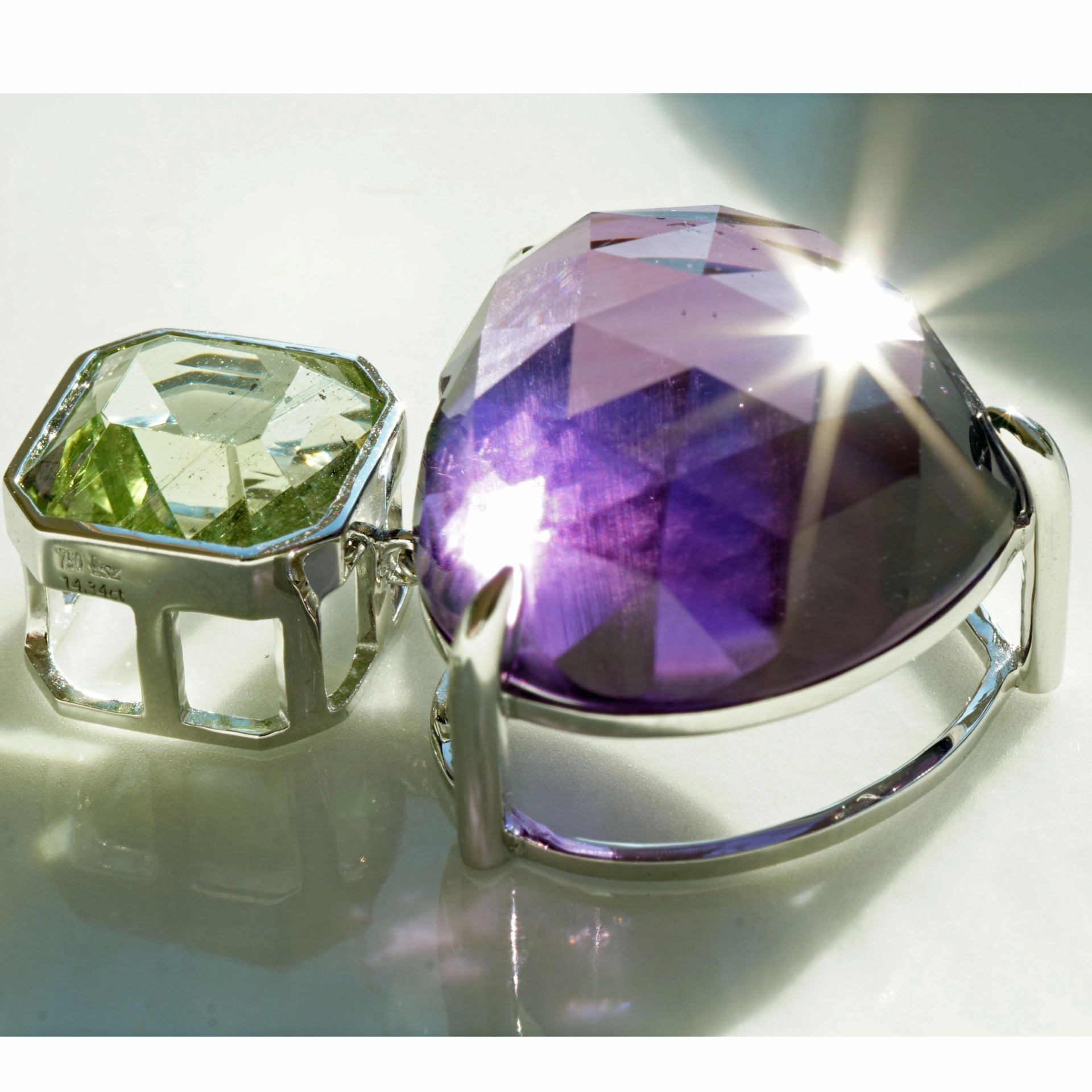 Great Cut...Amethyst Heart...Great Seize