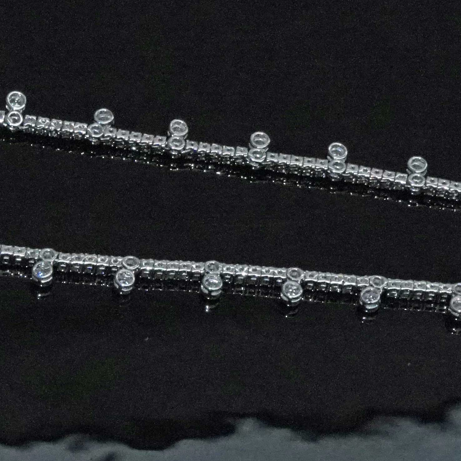 Brilliant Necklace 3.45 ct made with 170 Diamonds 18 kt White Gold...Princess Jewellery