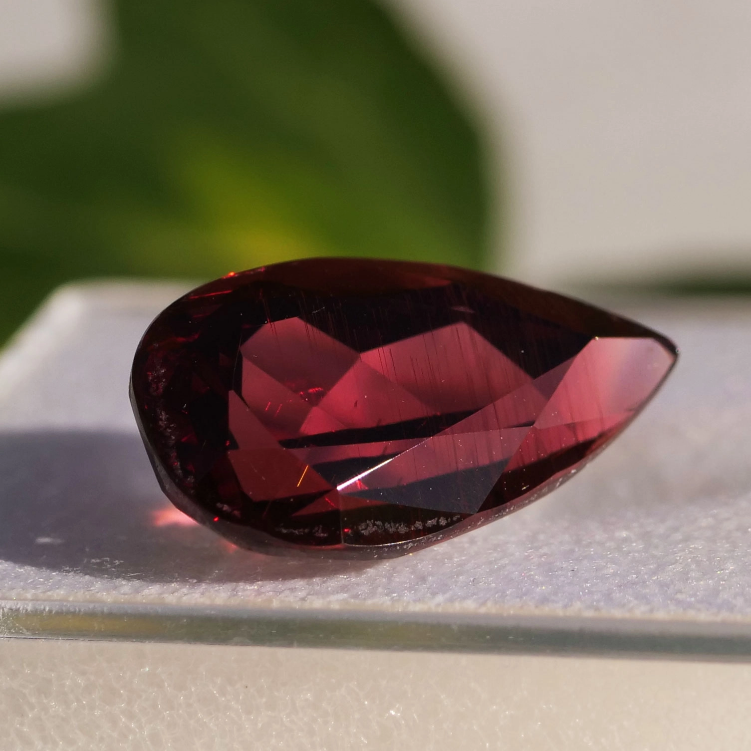 Rhodolite 8 ct Drop..a lot of Gem for small Money Budget