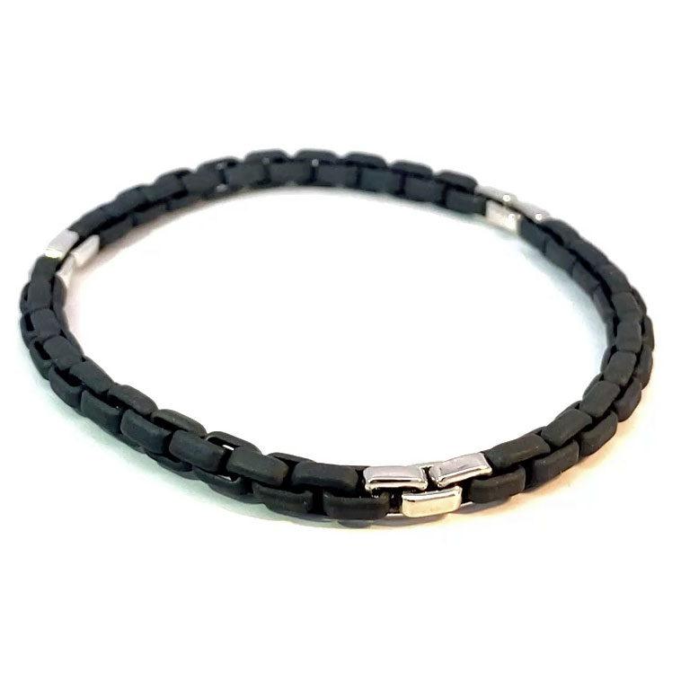 Unisex Bracelet Moove Titanium black matt 950 Platinum by Silhouette Schmuck Bentner
