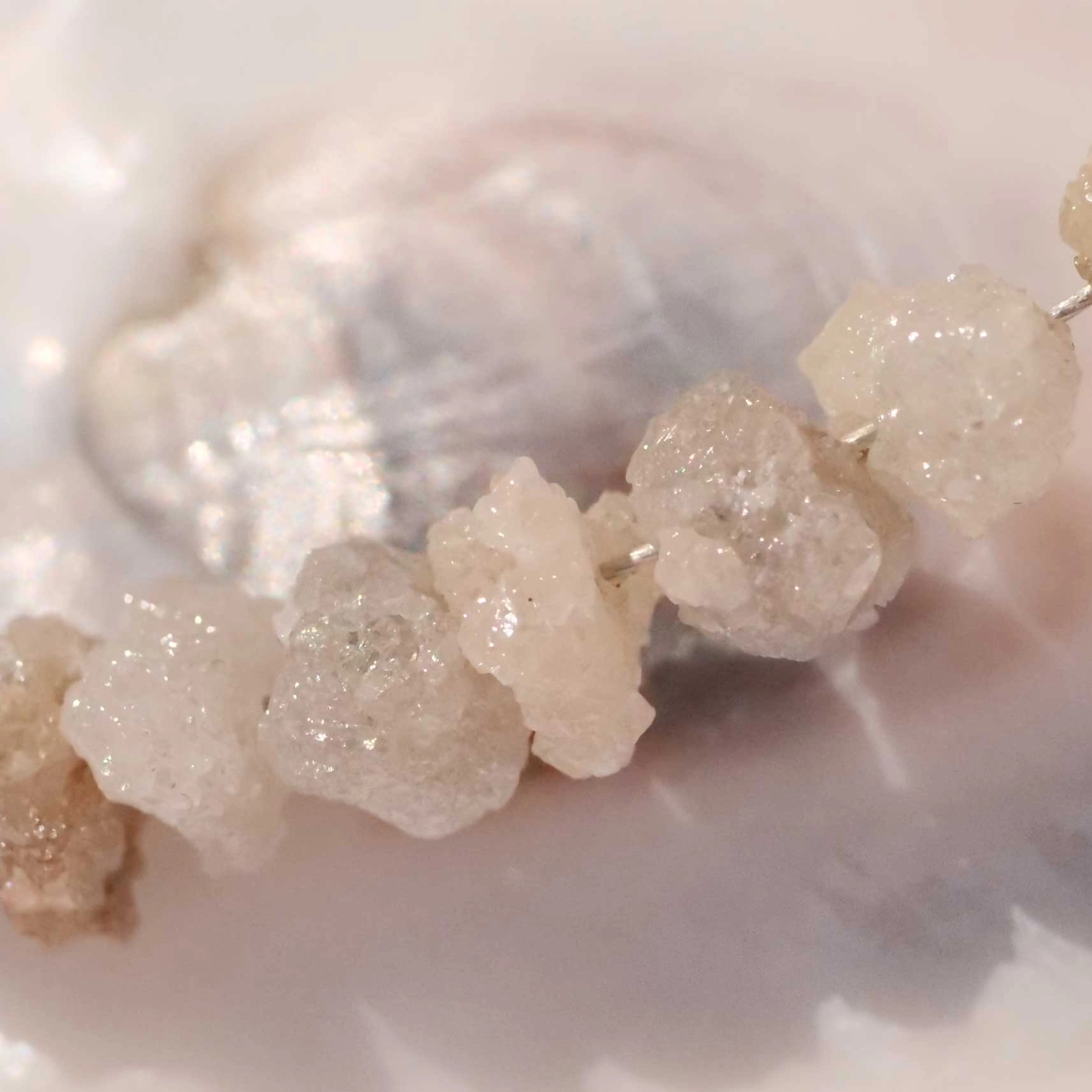 Natural Diamond Strand in the form of rough Diamond uncut Nuggets  5-6 mm totally 55 ct