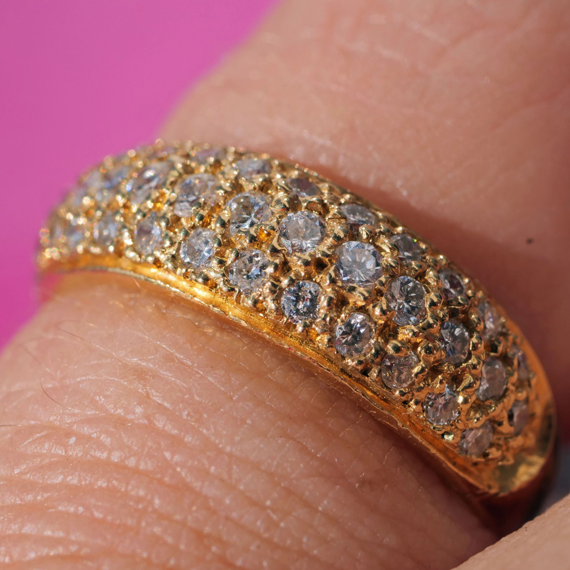 Brilliant Rings 18 kt Yellow Gold new and handmade 0.60 ct