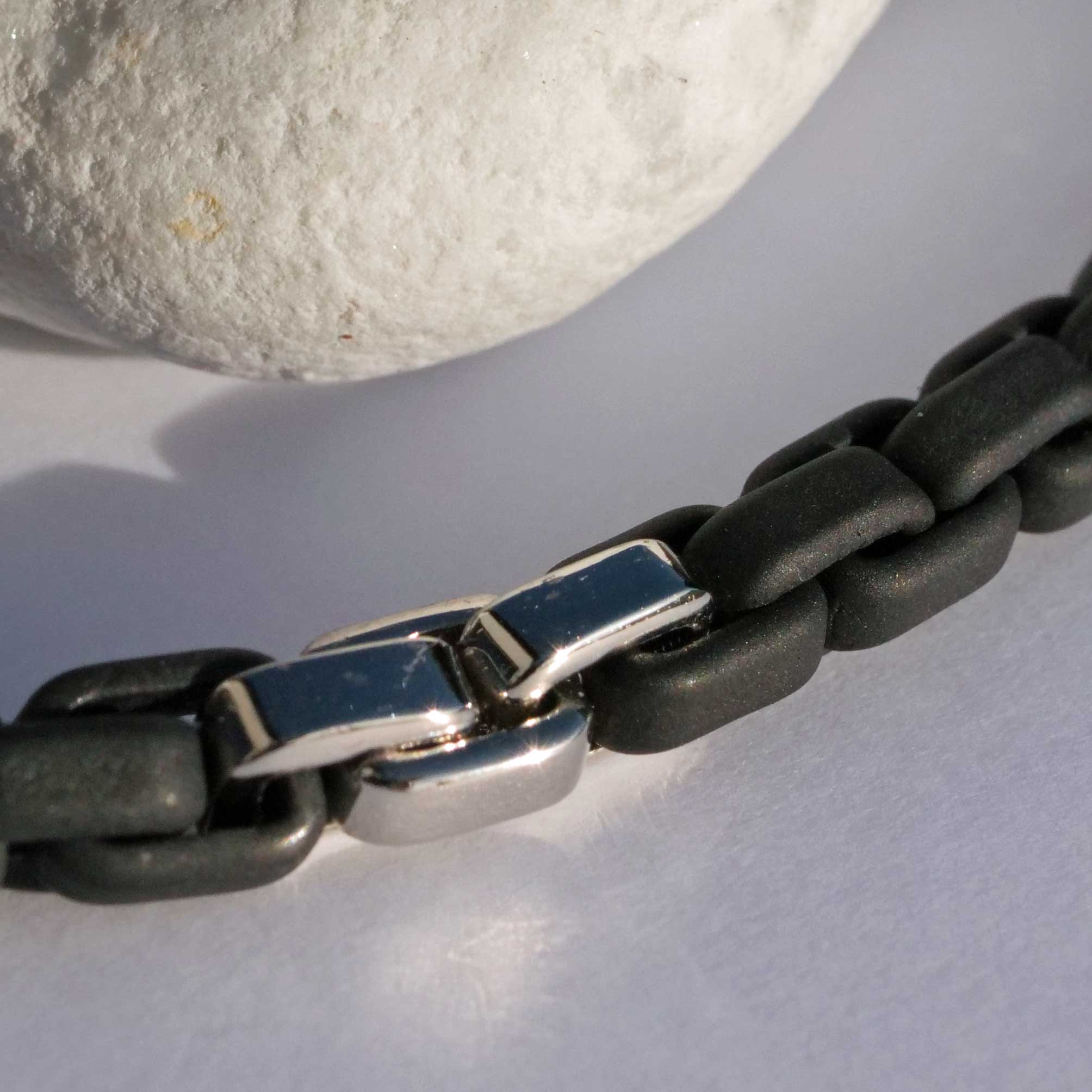 Unisex Bracelet Moove Titanium black matt 950 Platinum by Silhouette Schmuck Bentner