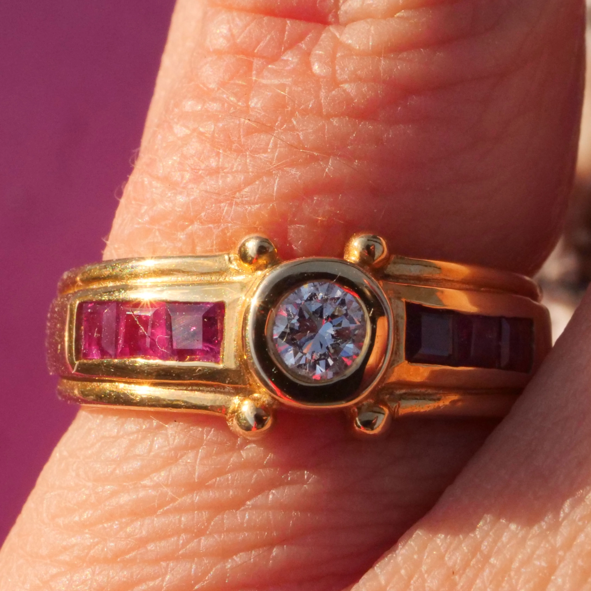 Brilliant Ring 18 kt Yellow Gold new and handmade 0.20 ct TW VVS