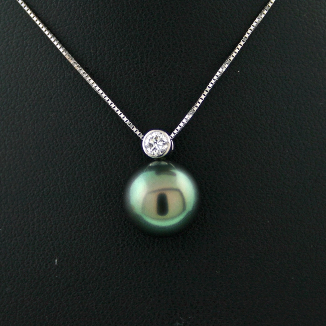 Tahiti-Brillant-Anhänger in Platin